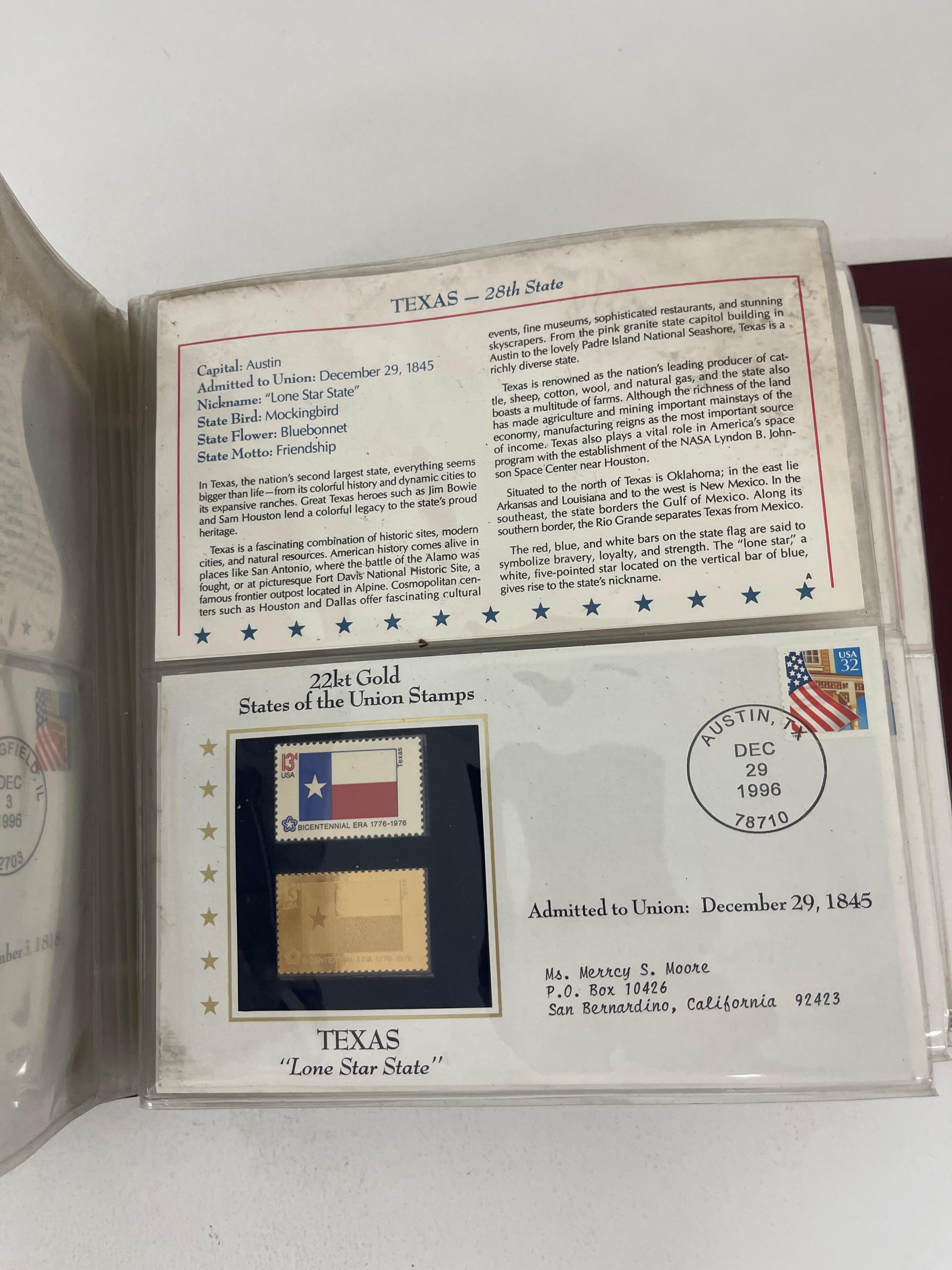 22kt Gold Replicas of the 1976 United States Flag Stamps
