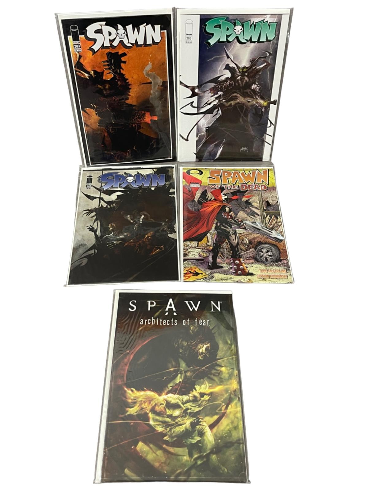 Spawn Comic Book Collection Lot 223, 206, 205, 203.