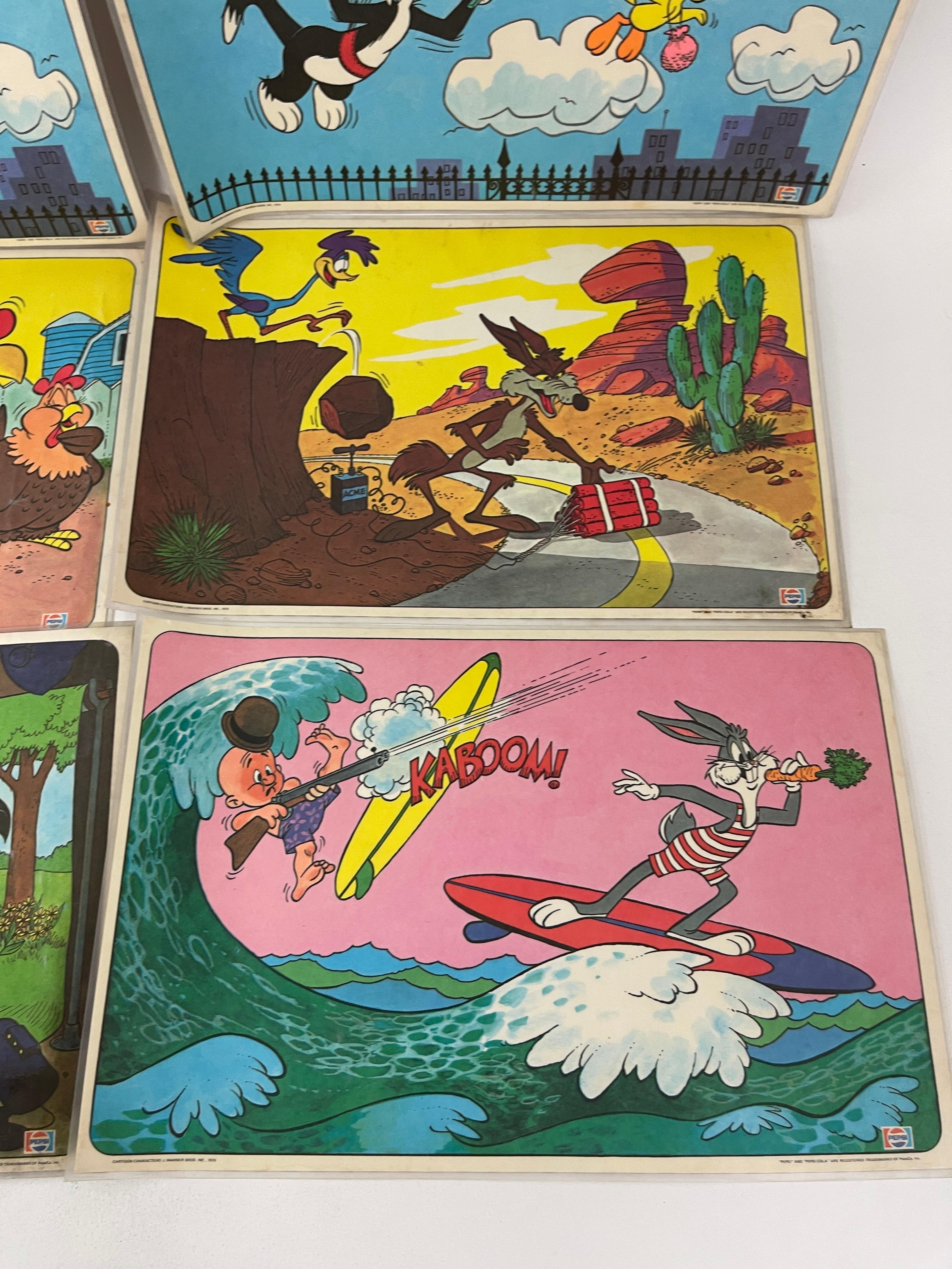 Vintage Warner Bros Cartoon Network Pepsi Placemat Collection Lot