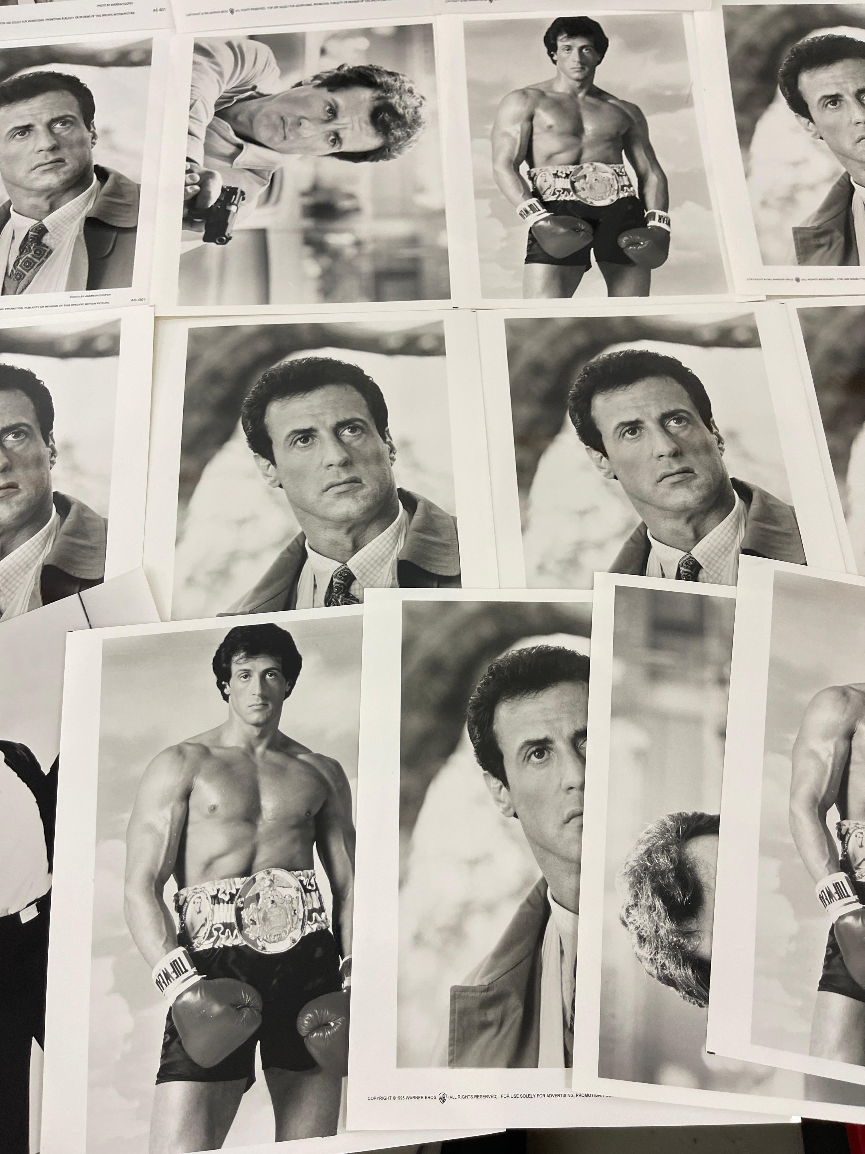 Sylvester Stallone Rocky V Behind the Scenes B&W Photo Lot 18