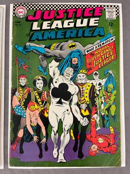 Vintage Justice League of America #35, #54. #55 DC Marvel Comic Book Collection Lot of 3