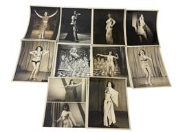 Vintage 1950's Original Burlesque Nude Pin up Model Risque Photo 8x10 Black & White Photographs