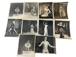 Vintage 1950's Original Burlesque Nude Pin up Model Risque Photo 8x10 Black & White Photographs