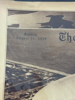ANTIQUE THE NEW YORK TIMES NEWSPAPER AUGUST 11 1929 ZEPPELIN COVER