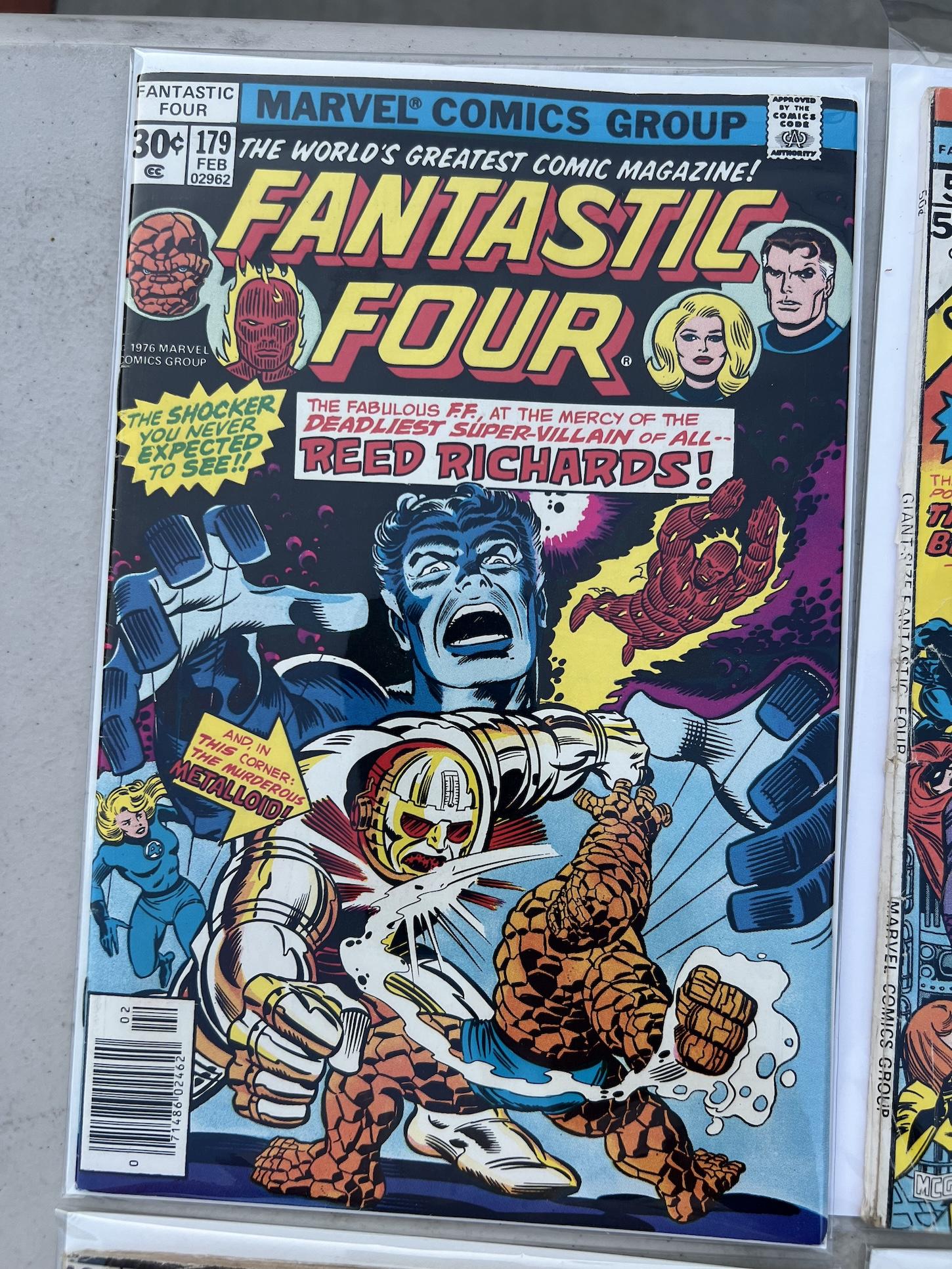 COMIC BOOK FANTASTIC FOUR 214, 82, 5, 179 MARVEL COMIC