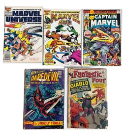Comic Book Fantastic four 30, Captain America 47, Daredevil 39 Marvel Universe lot 5