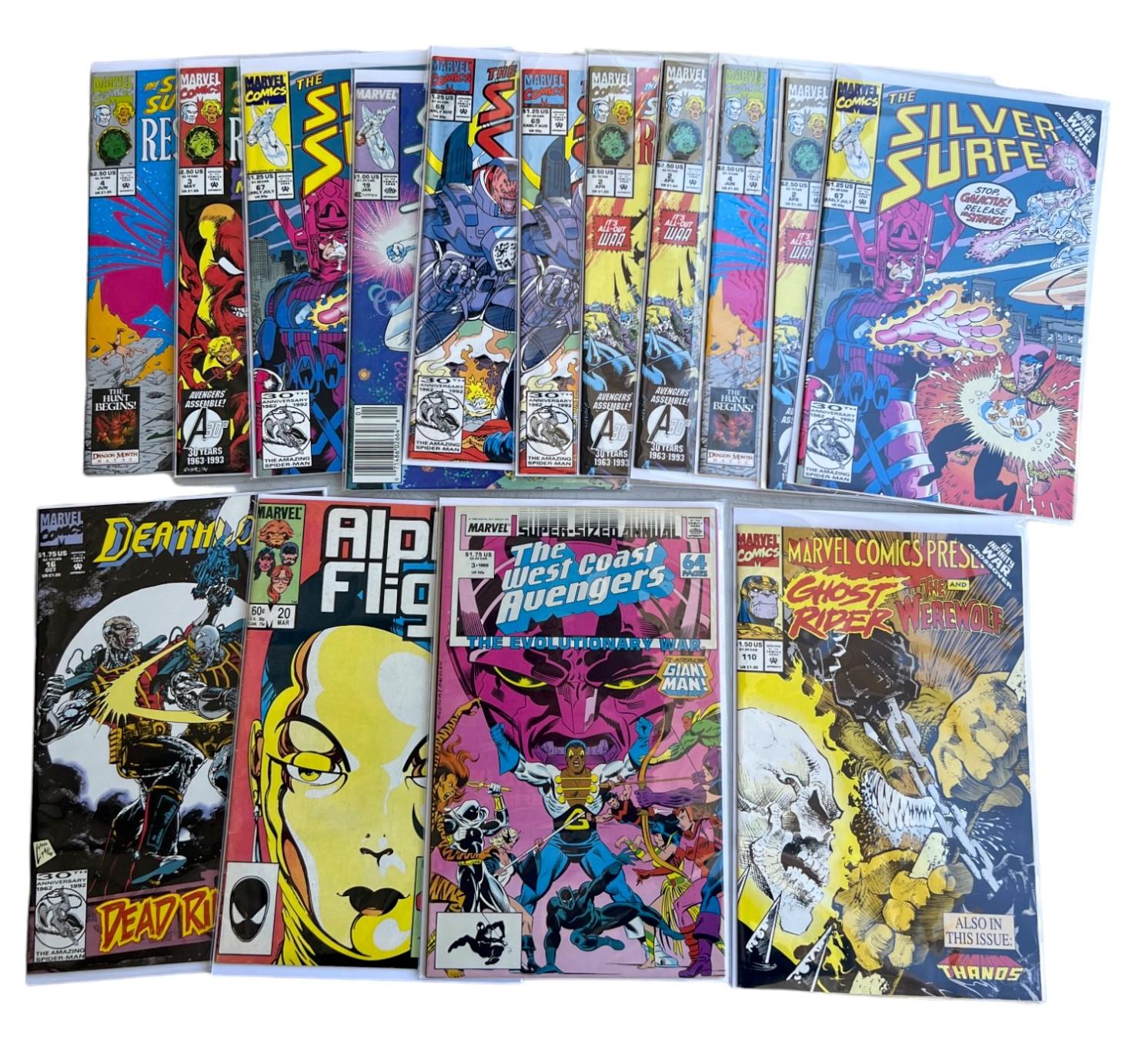 Comic Book Silver Surfer collection lot 15 Marvel comics