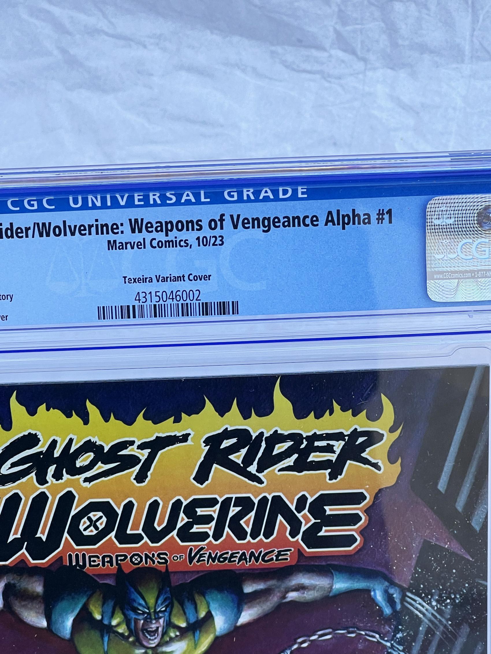 COMIC BOOK Ghost Rider Wolverine WEAPONS Of VENGEANCE #1 Marvel Comics Variant CGC 9.8