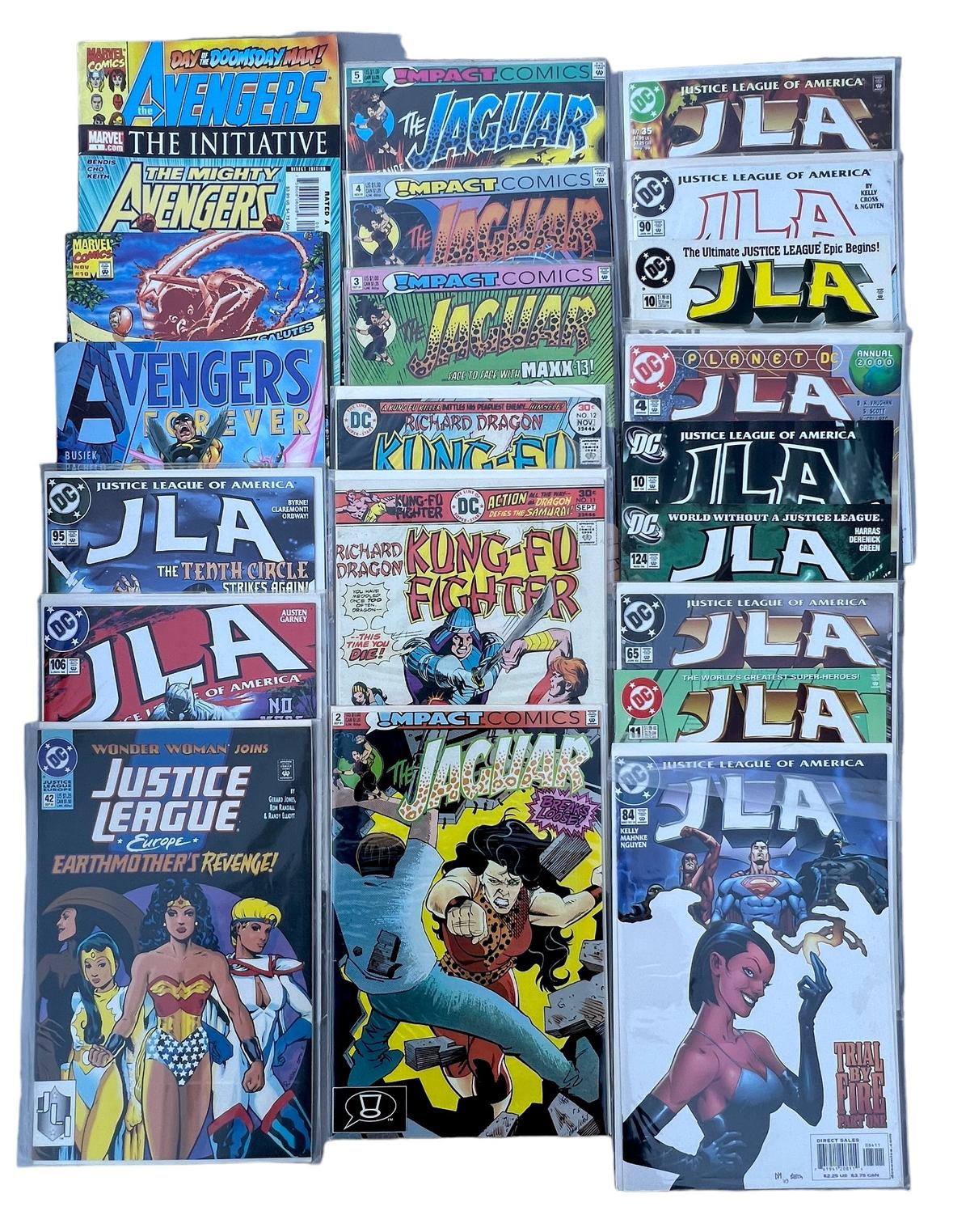 Comic Book Avengers Jaguar Kung Fu collection lot 22 Marvel comics