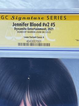 COMIC BOOK Jennifer Blood #5 CGC Signature Series CGC 9.8