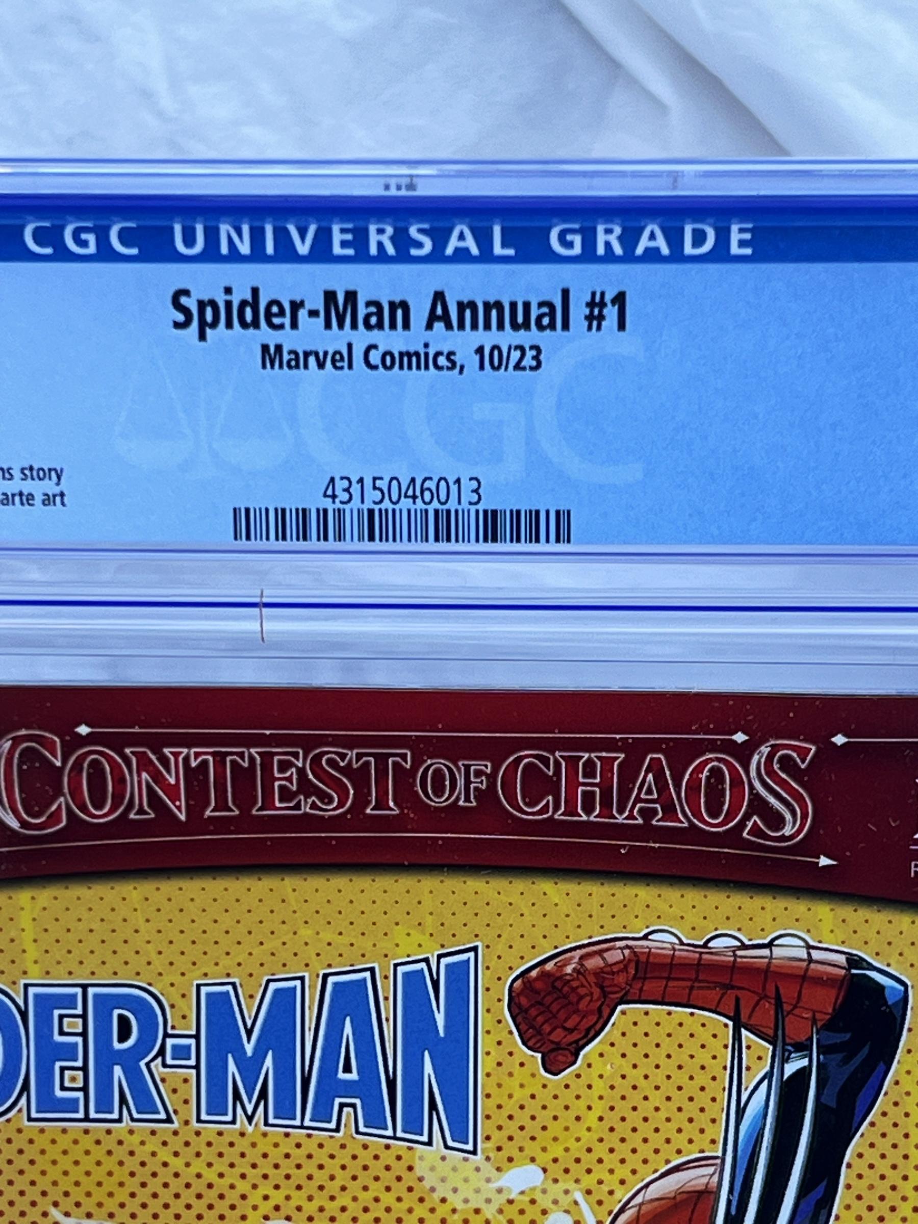 COMIC BOOK SPIDER-MAN ANNUAL 1 CGC 9.8 2023