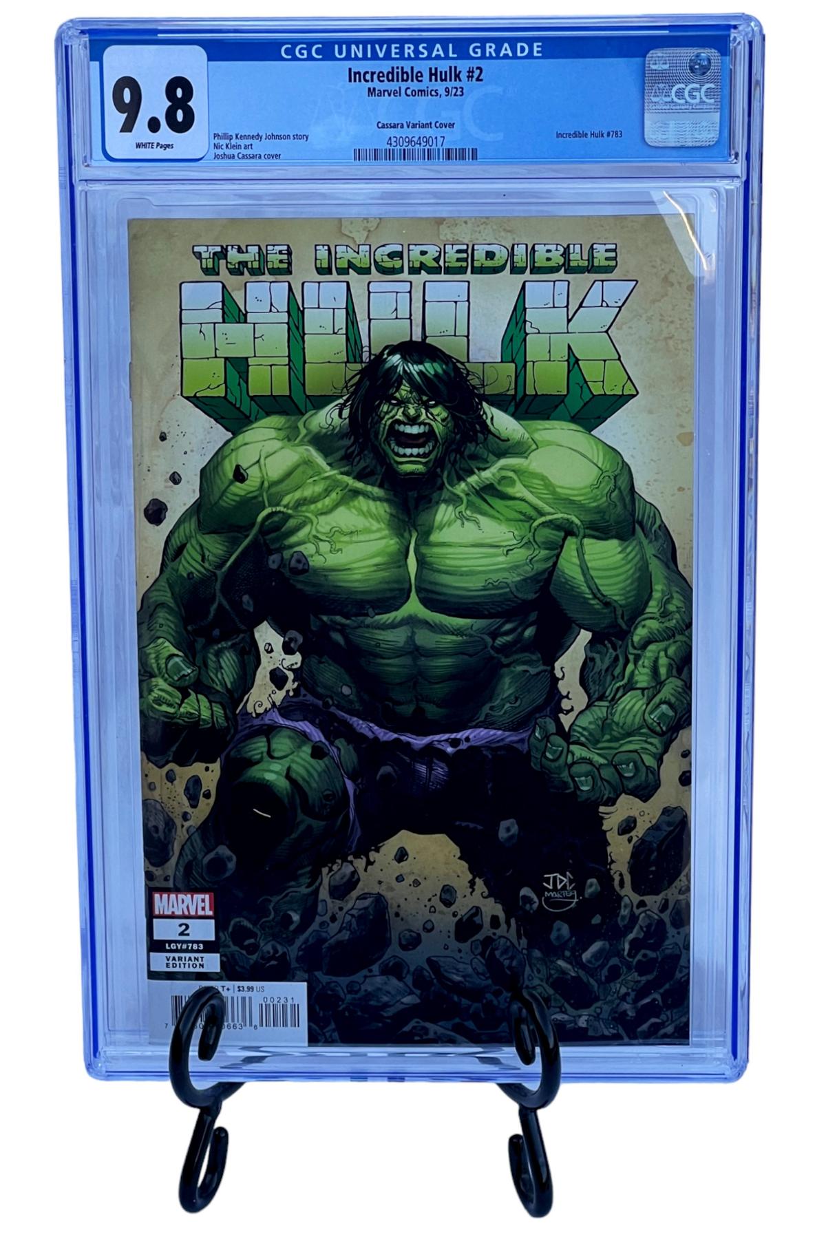 COMIC BOOK NCREDIBLE HULK #2 CGC 9.8 - JOSHUA CASSARA COVER