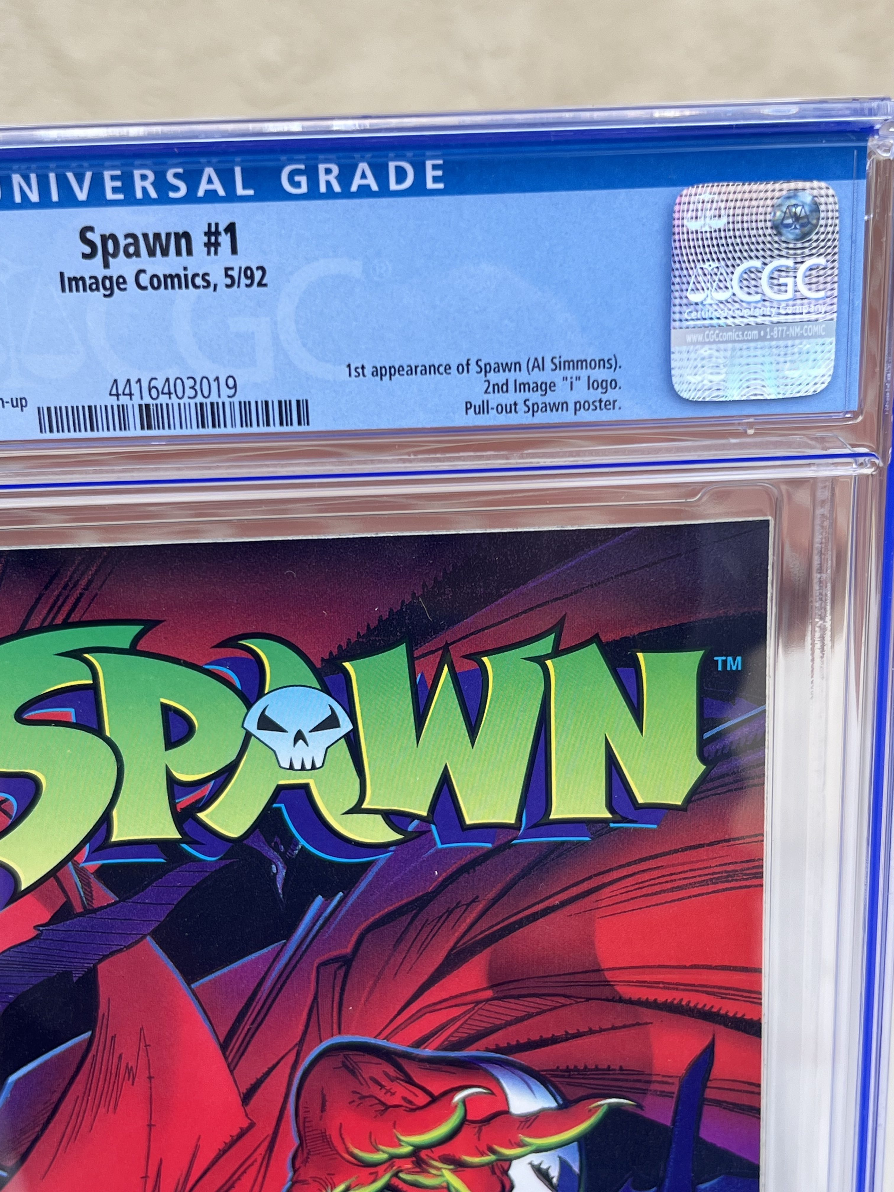 COMIC BOOK Spawn 1 5/92 Image Comics  CGC 9.6