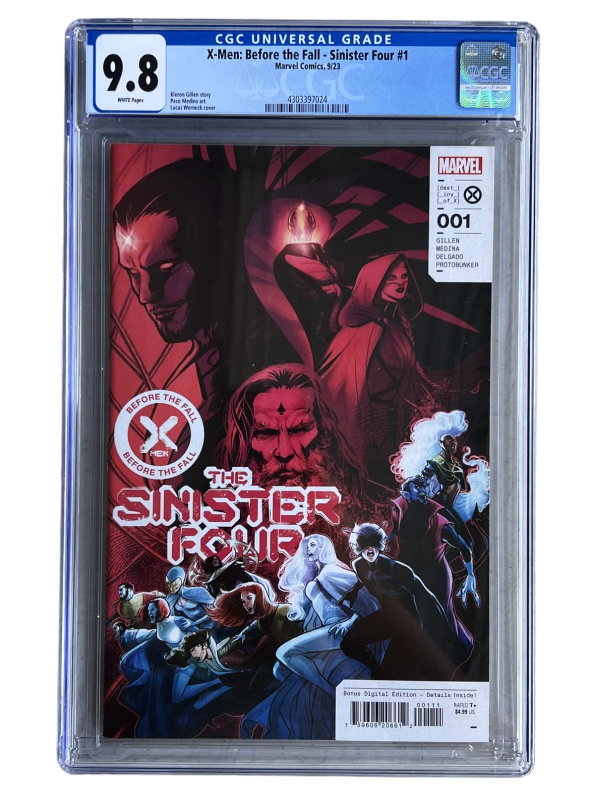 COMIC BOOK X-MEN BEFORE THE FALL SINISTER FOUR #1 2013 MARVEL CGC 9.8