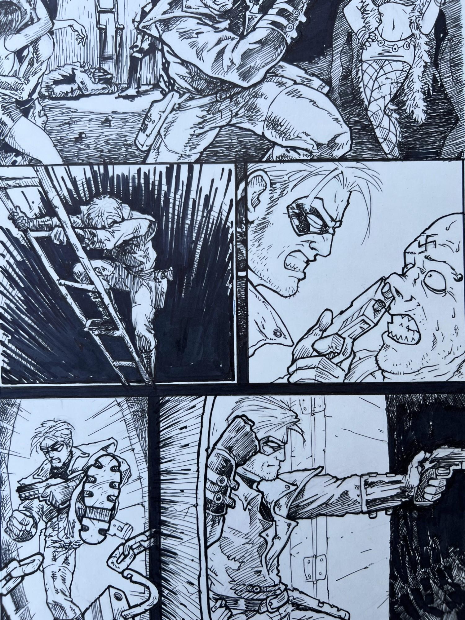 Comic book Storyboard Art Walking Dead creator Tony Moore