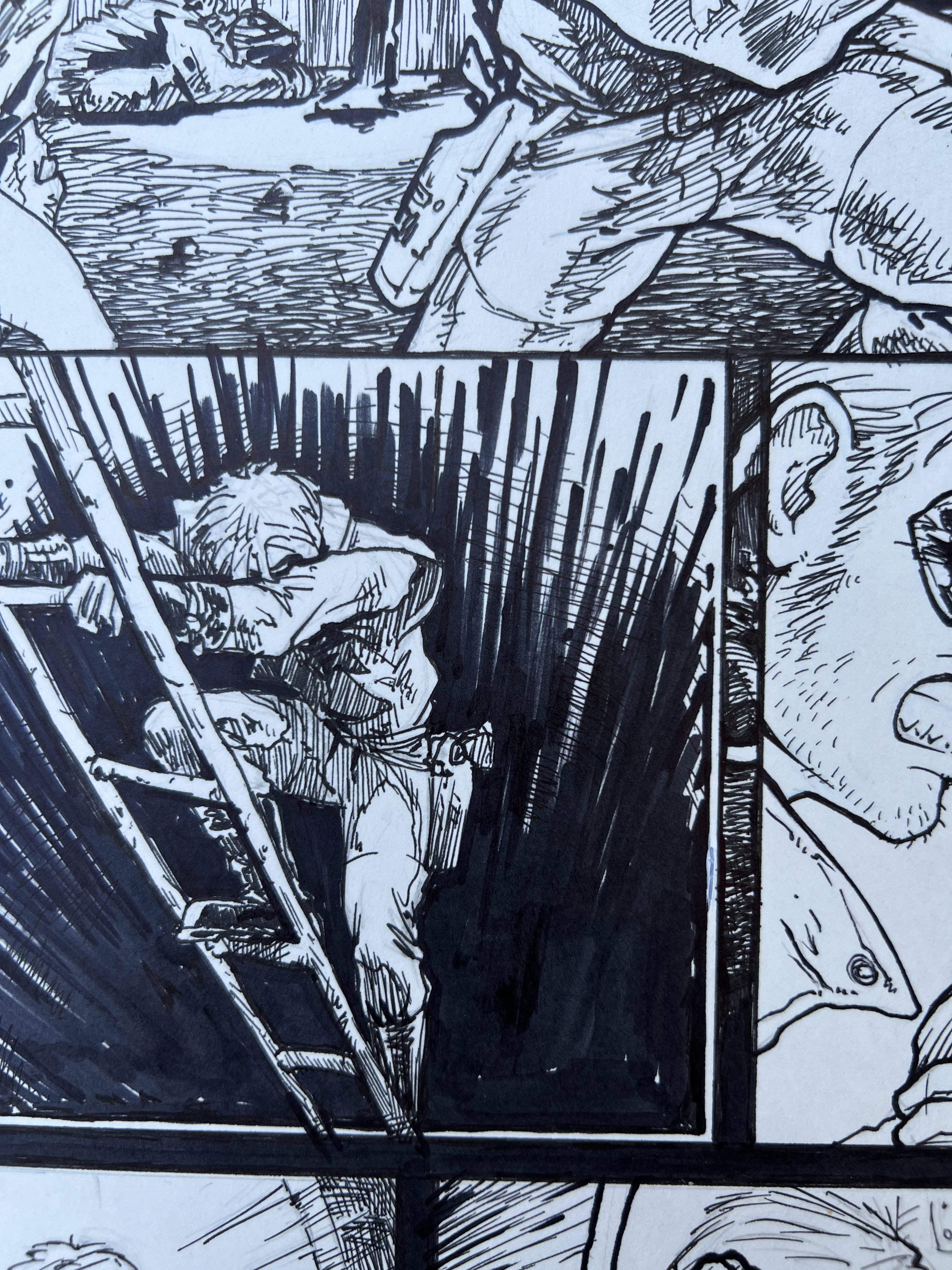 Comic book Storyboard Art Walking Dead creator Tony Moore