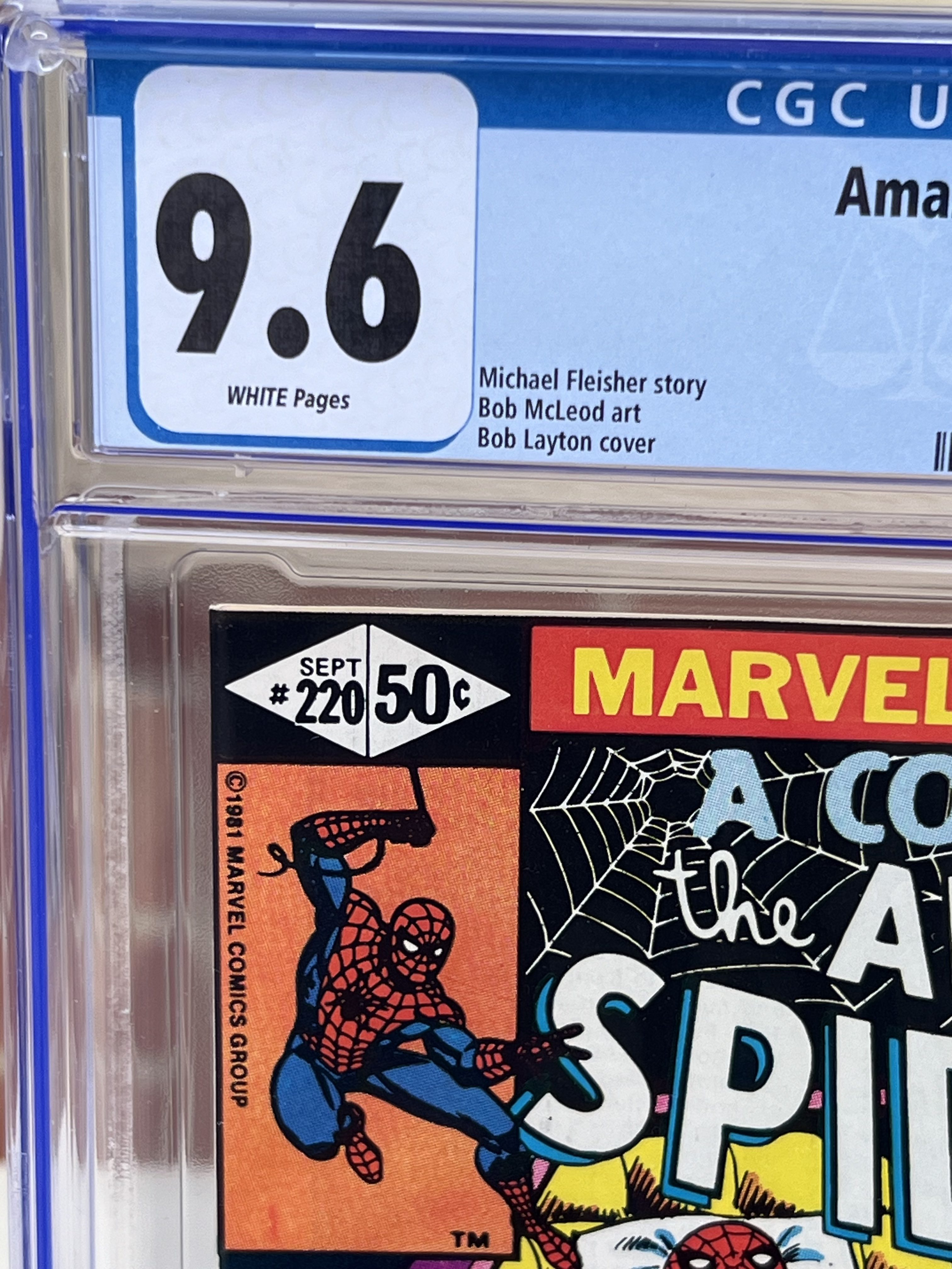 Amazing Spider-Man 220 9/81 Marvel Comics CGC  9.6 WHITE