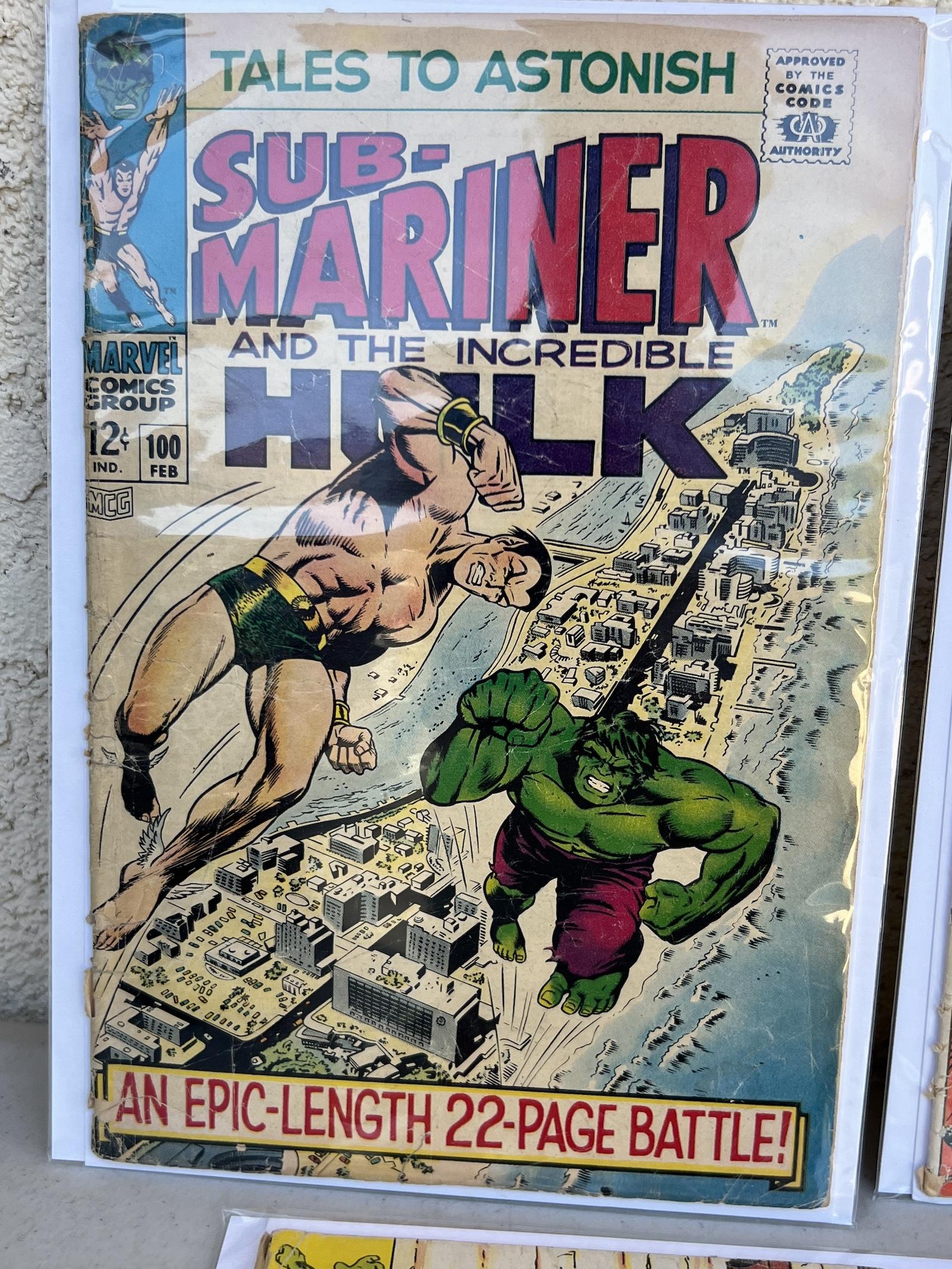 COMIC BOOK Incredible Hulk 109, 98, 99, 108 100 MARVEL 12 c