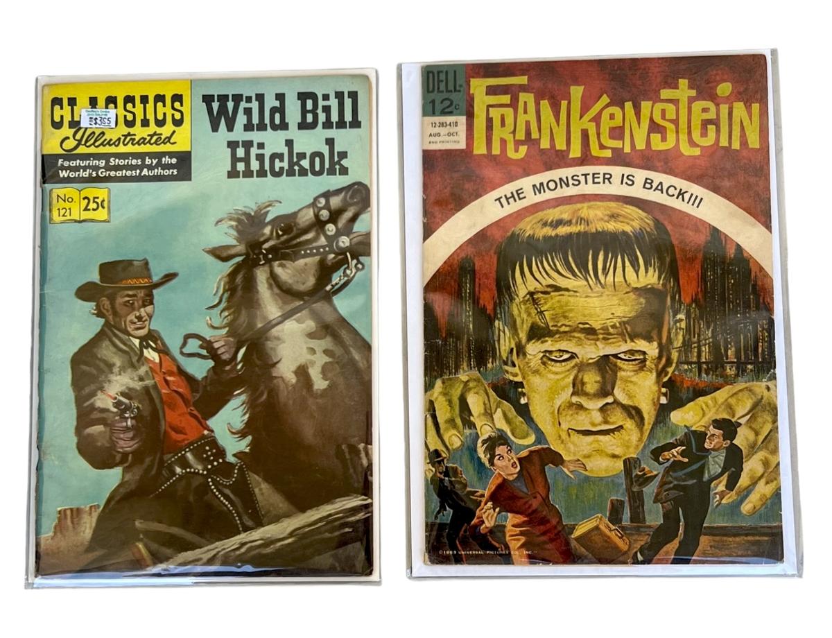 COMIC BOOK CLASSICS ILLUSTRATED #121 Wild Bill Hickok FRANKENSTEIN #1 12c