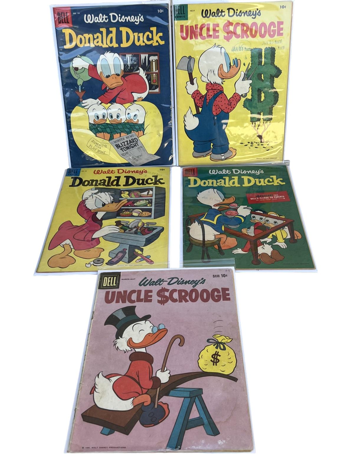 COMIC BOOK WALT DISNEY DONALD DUCK UNCLE SCROOGE DELL 40, 43, 44 10 c