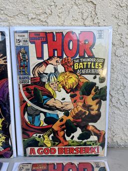 COMIC THOR 158, 159, 166, 163 MARVEL COMIC 12c