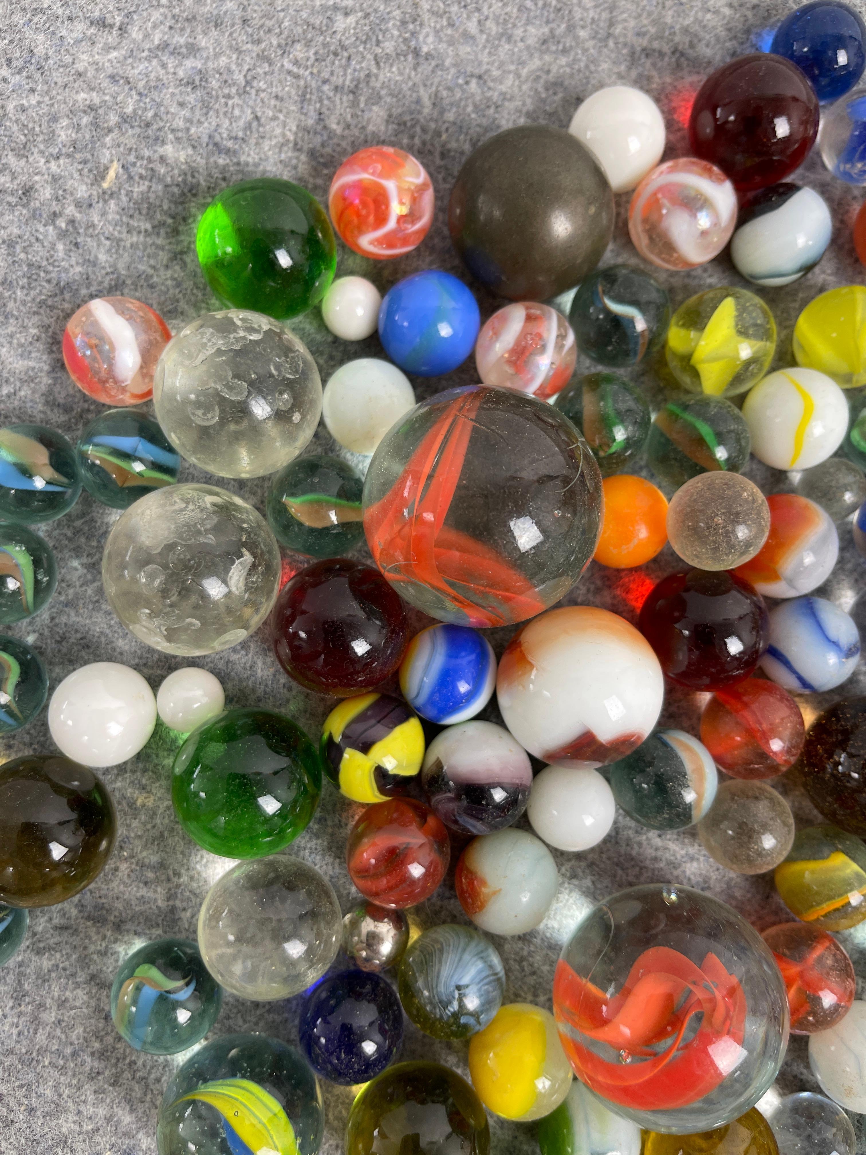 Vintage Marble Glass Marbles Collection Lot