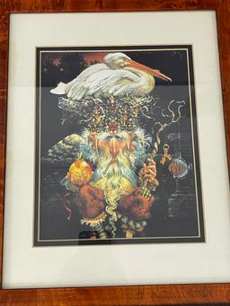 James Christensen - Pelican King and The Prince Lithograph Print Framed