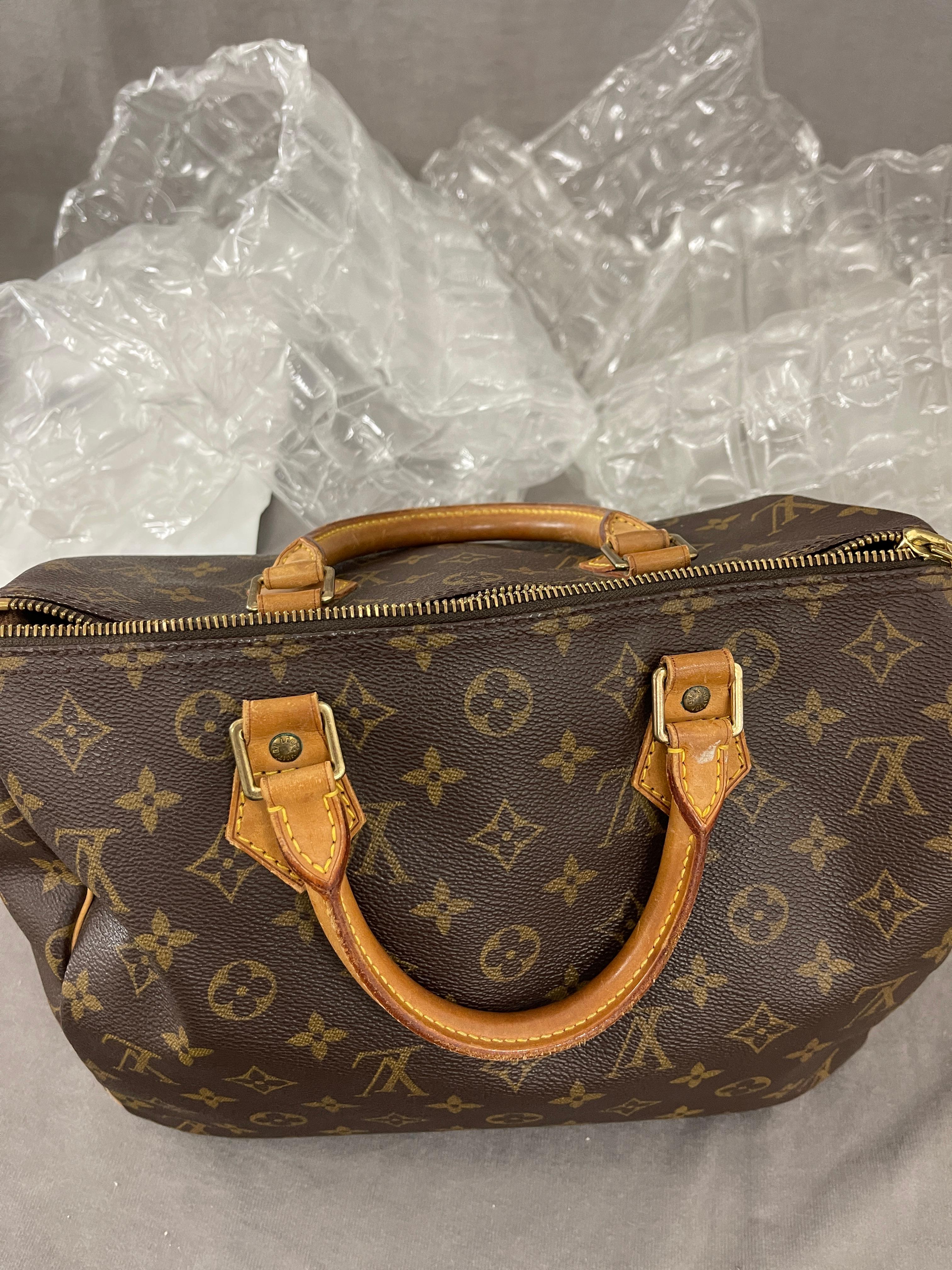 Vintage Louis Vuitton Speedy Shoulder Bag with COA