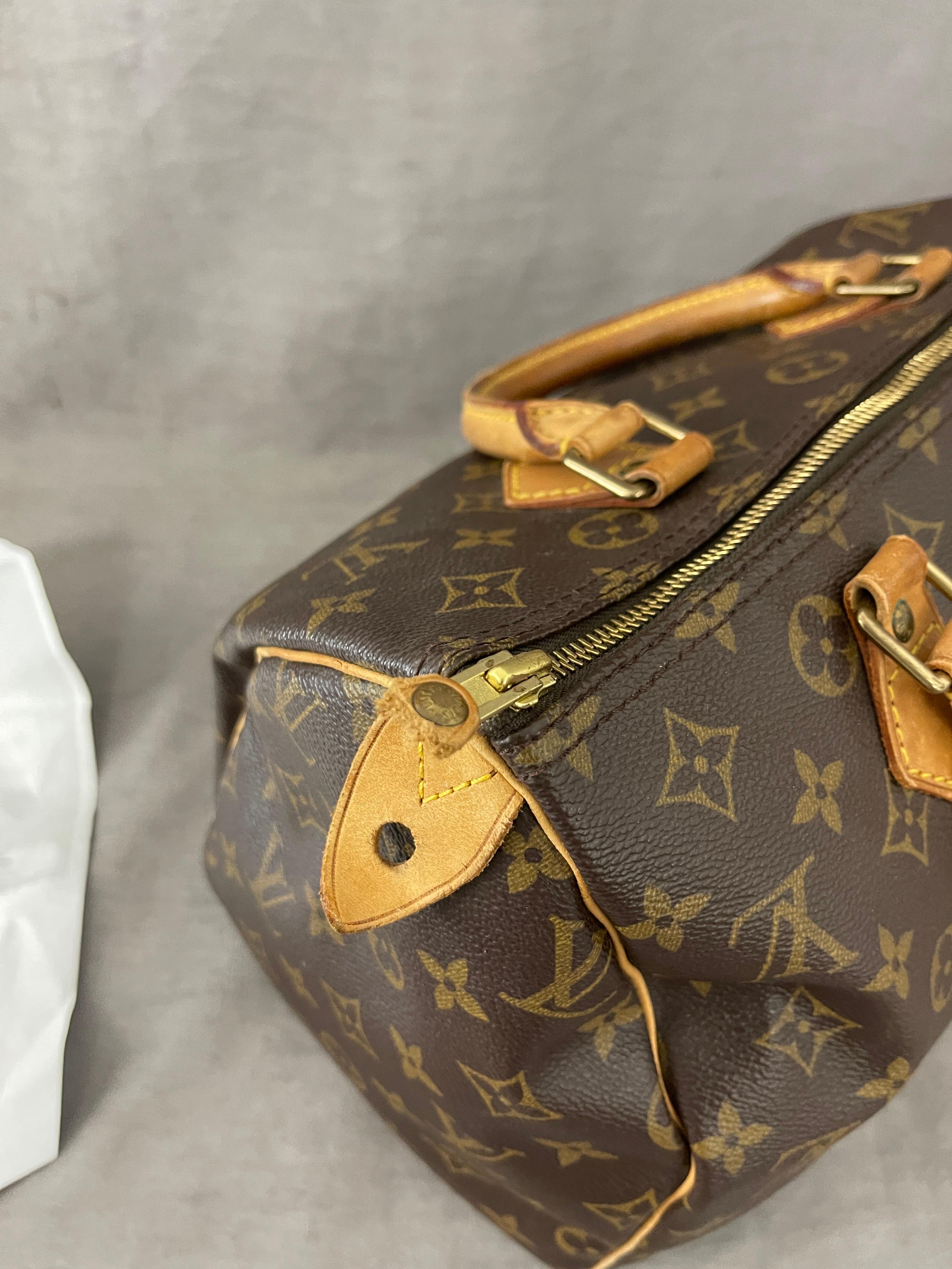 Vintage Louis Vuitton Speedy Shoulder Bag with COA