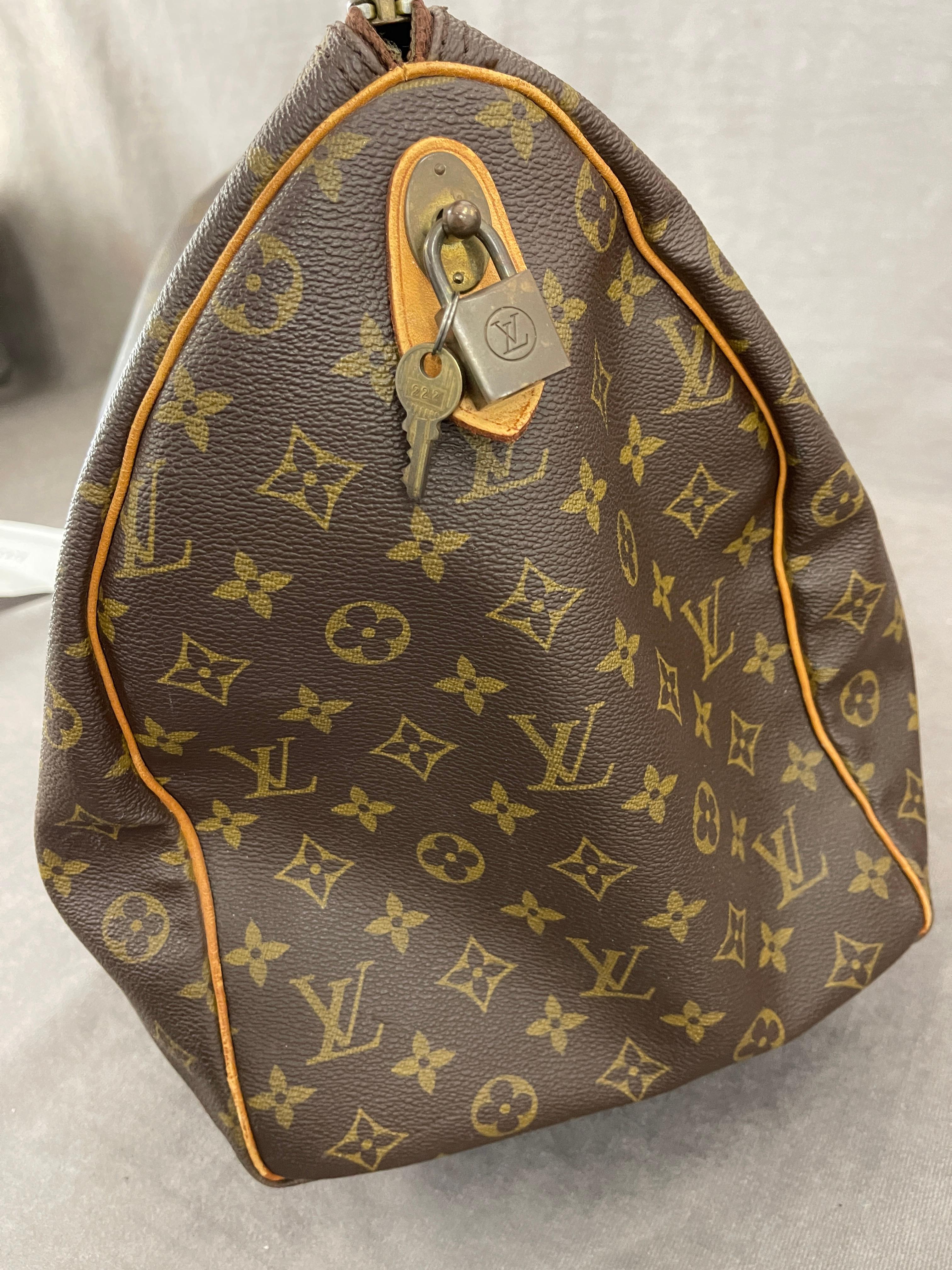 Vintage Louis Vuitton Monogram Luggage Carry Bag with COA