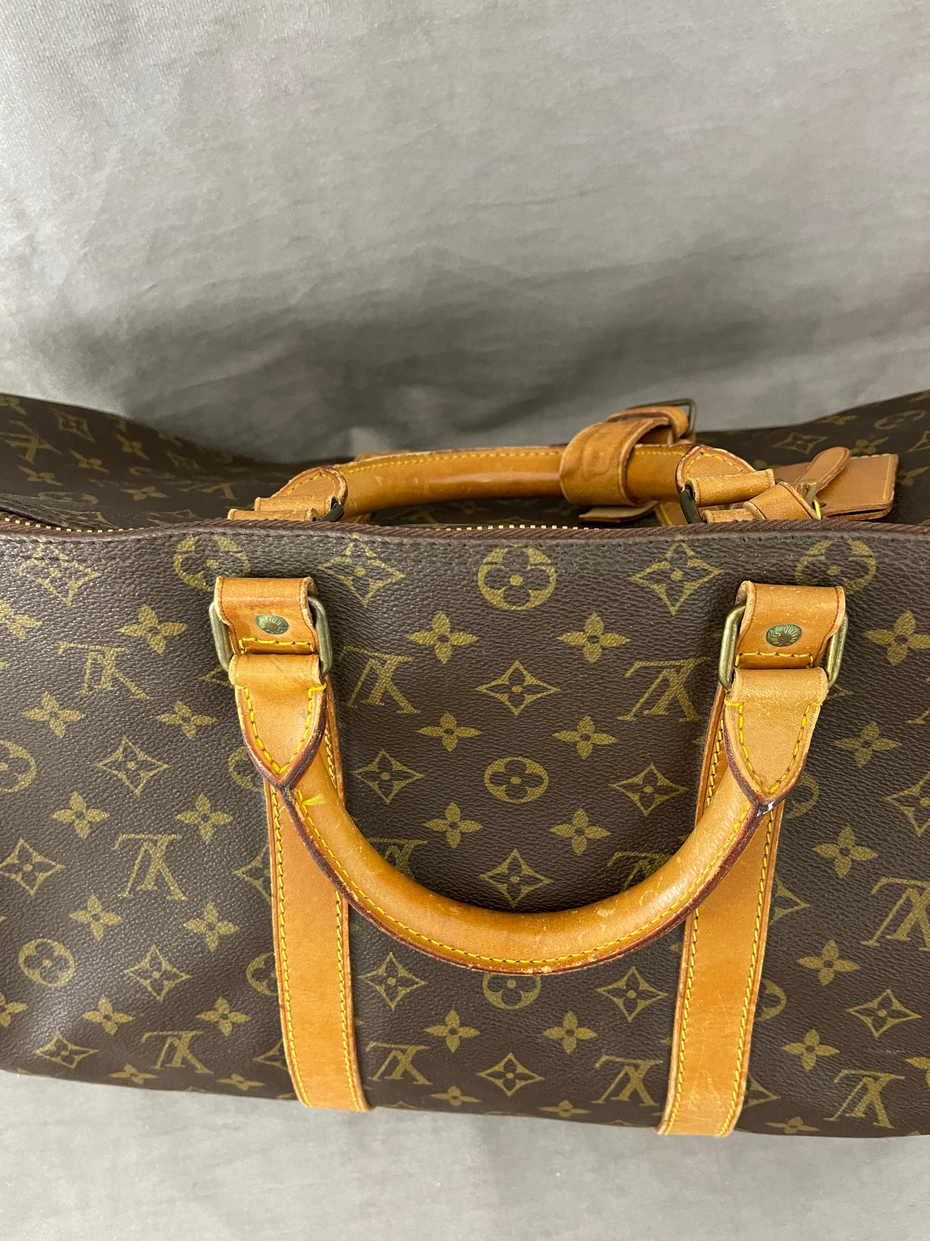 Vintage Louis Vuitton Monogram Luggage Carry Bag with COA