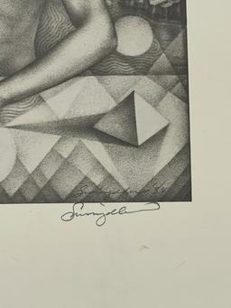 Visionary Art of John Swingdler 'Oracle' and 'The Wanderes' Repro Signed in Pencil