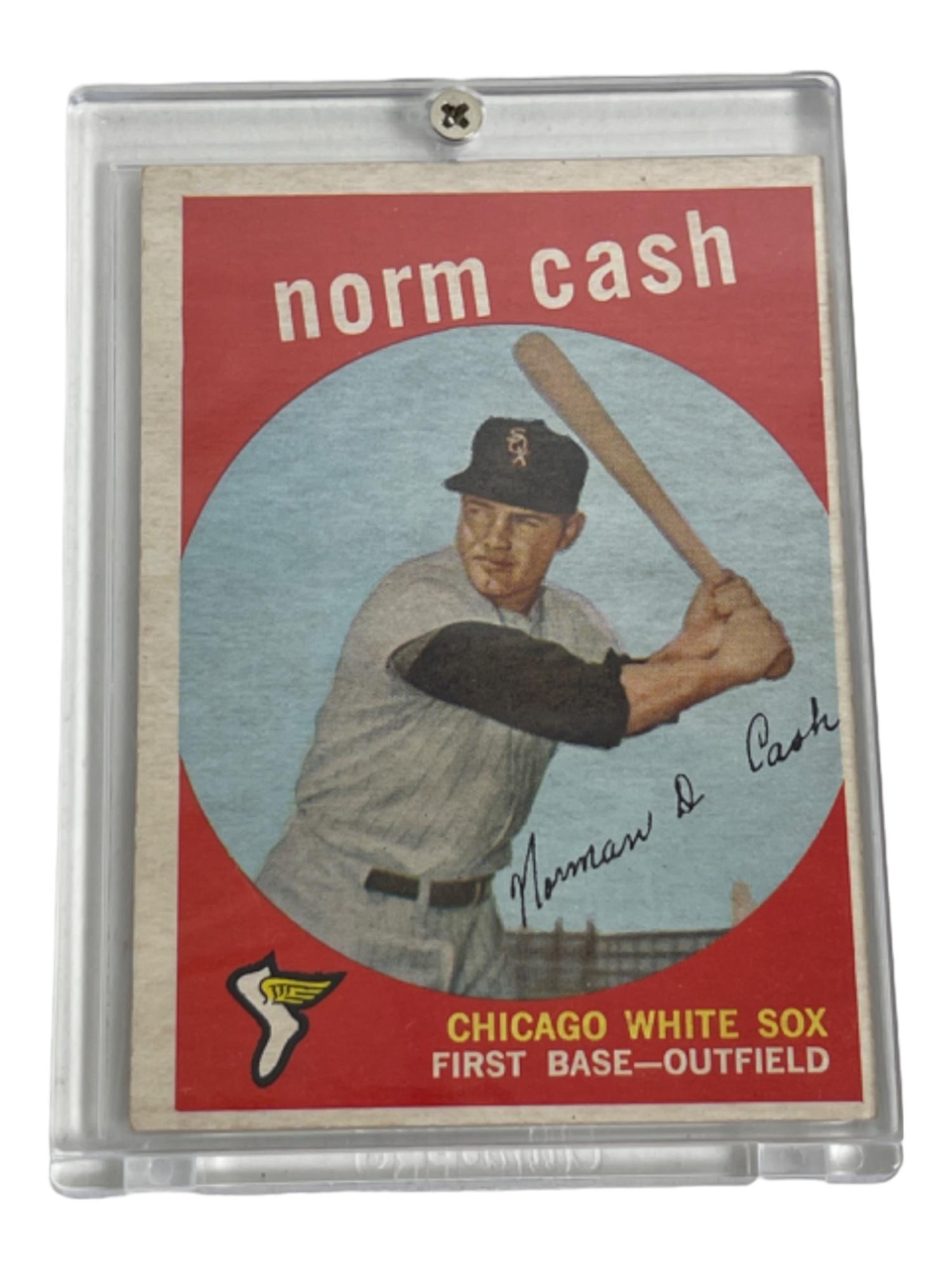 1959 Topps 509 Norm Cash White Sox Baseball Card