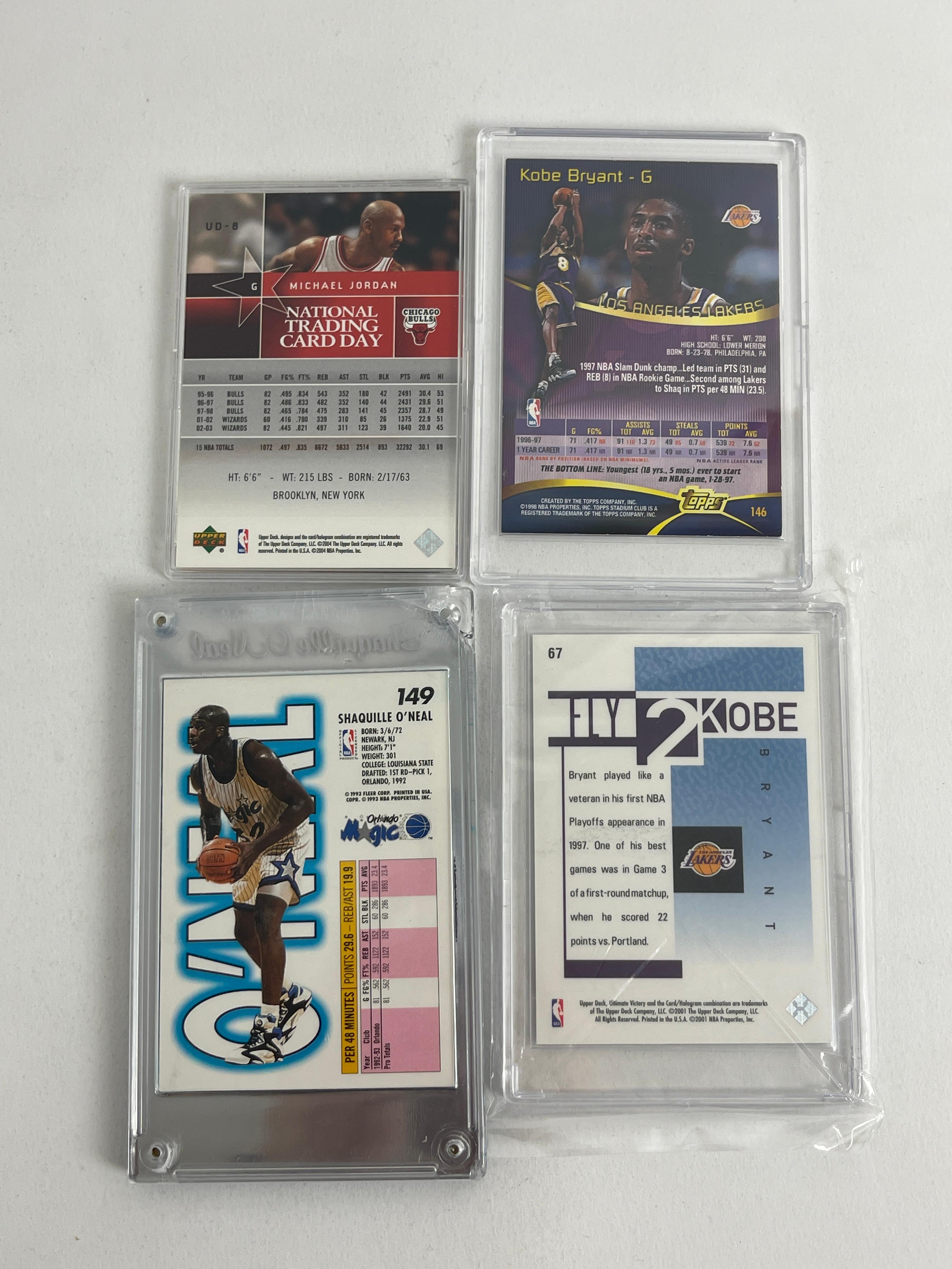 Kobe Jordan and Shaq Trading Cards