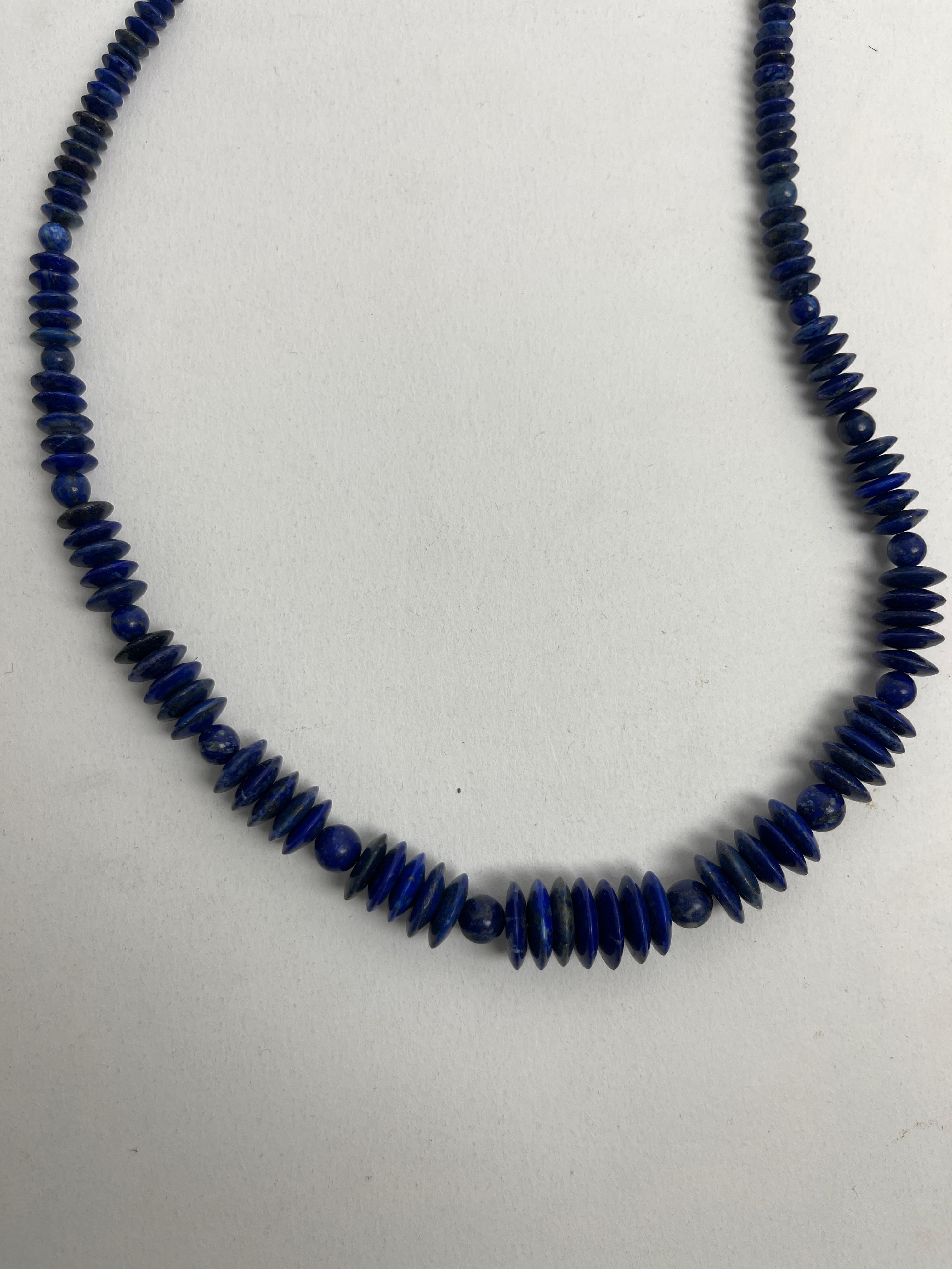 STERLING SILVER LAPIS NATIVE AMERICAN VINTAGE NECKLACE