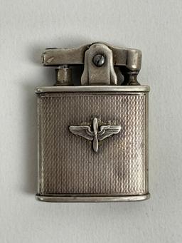 STERLING SILVER RONSON LIGHTER WW2 AIRFORCE WINGS VINTAGE