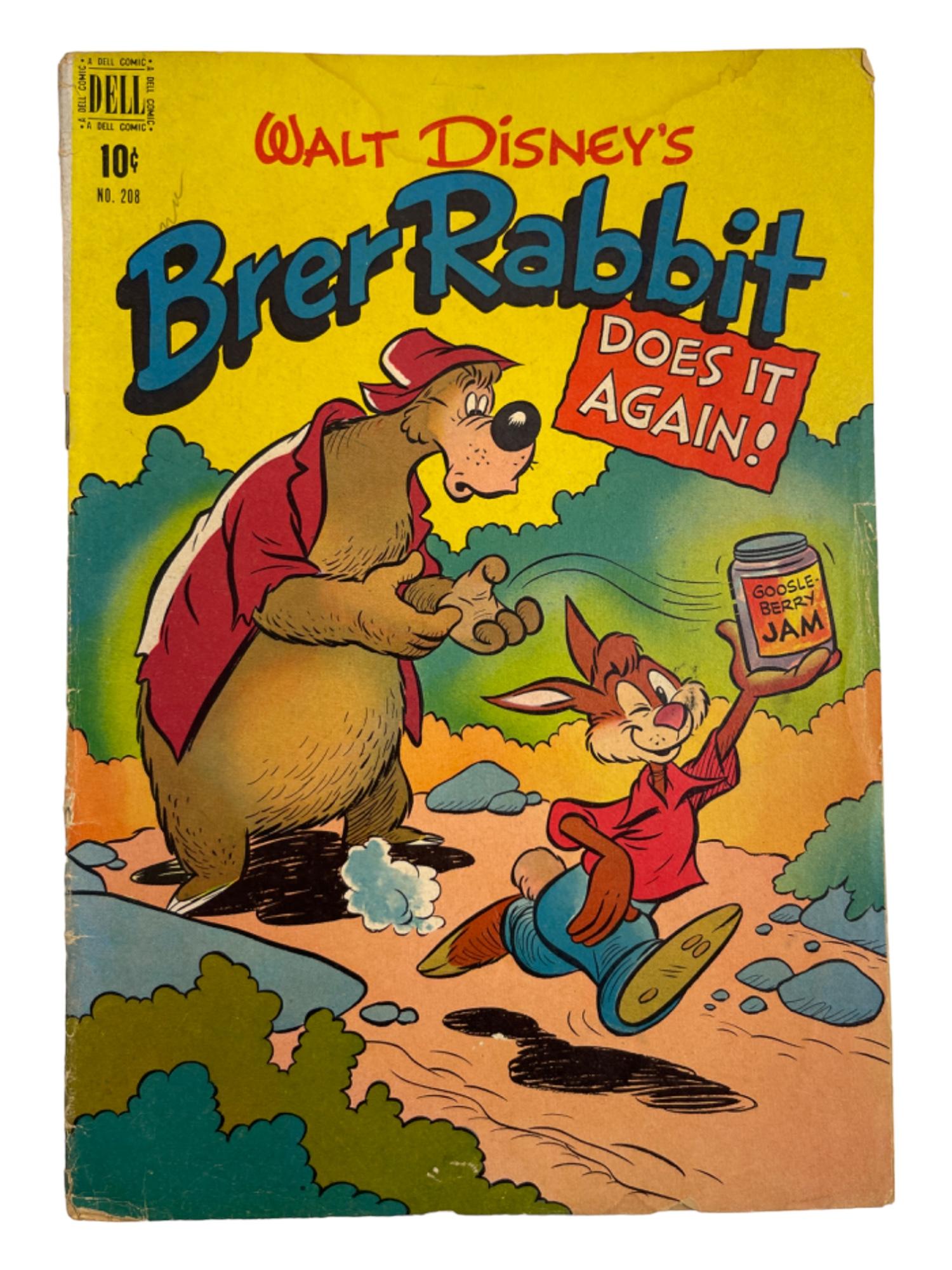 Dell Comics #208 1948- Walt Disneyâ€™s Brer Rabbit Does It Again Brâ€™er Bear Fox