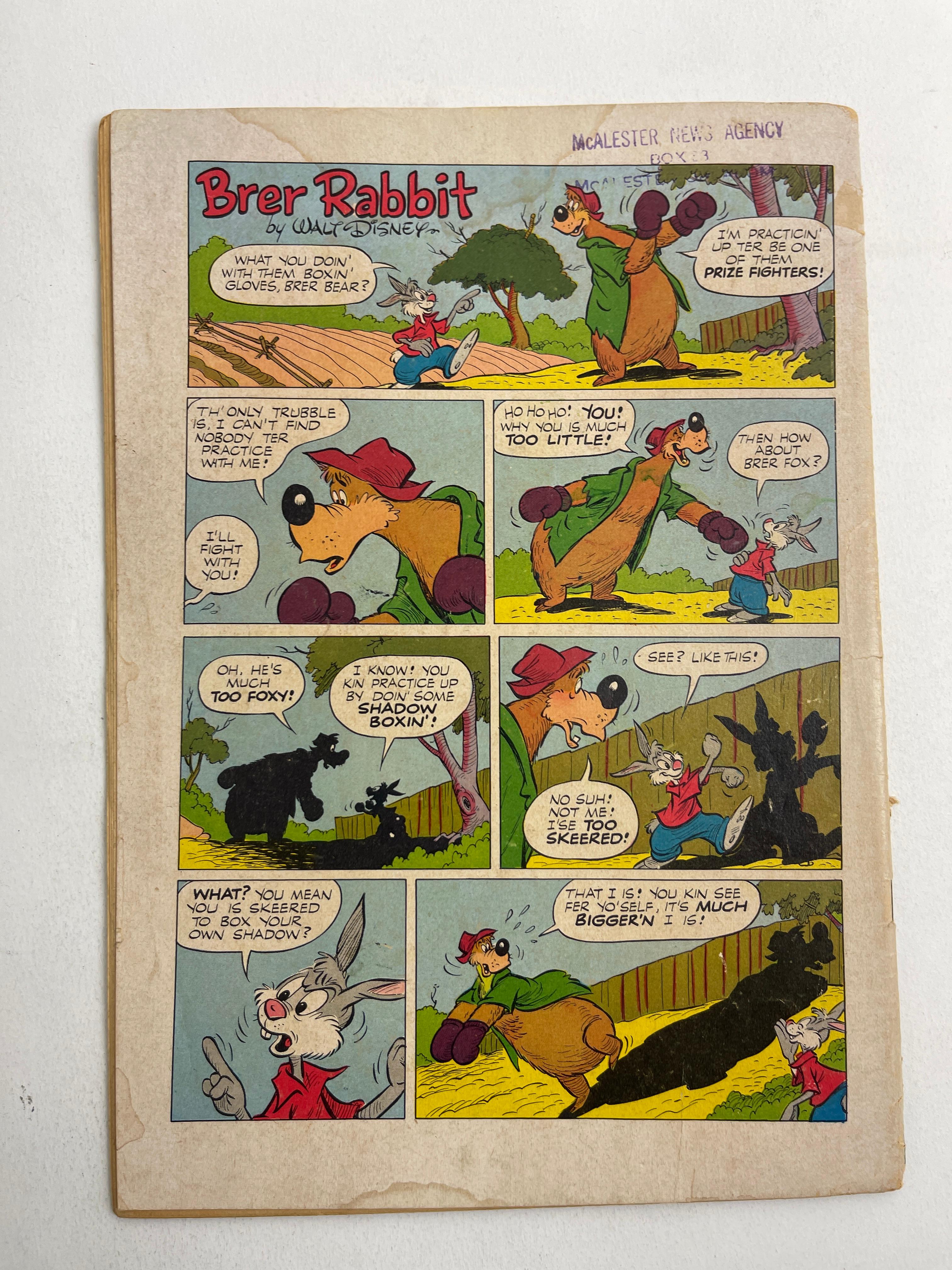 Dell Comics #208 1948- Walt Disneyâ€™s Brer Rabbit Does It Again Brâ€™er Bear Fox