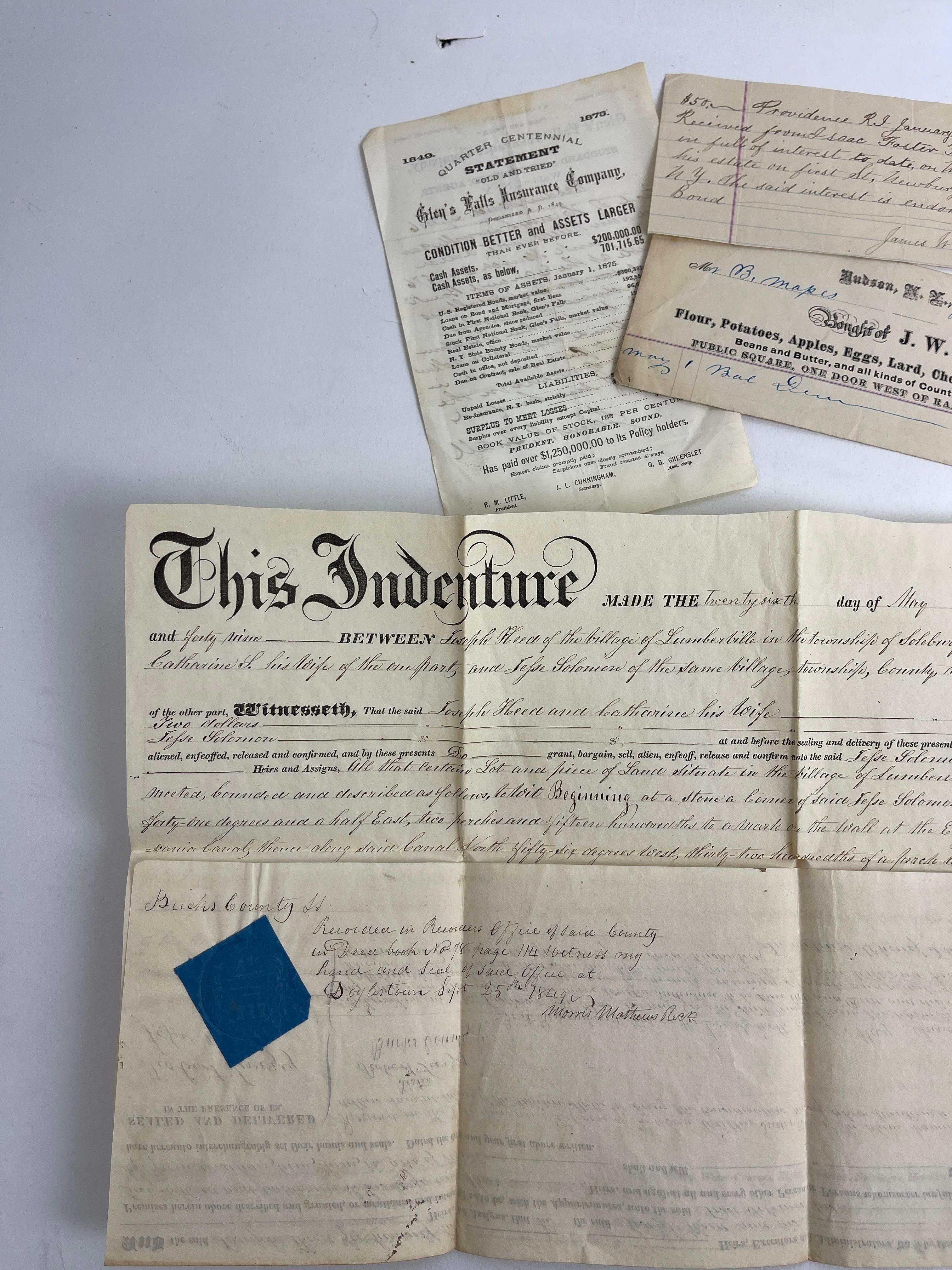 RARE HISTORICAL US  COMPANY OLD  ANTIQUE PAPERS COLLECTION LOT