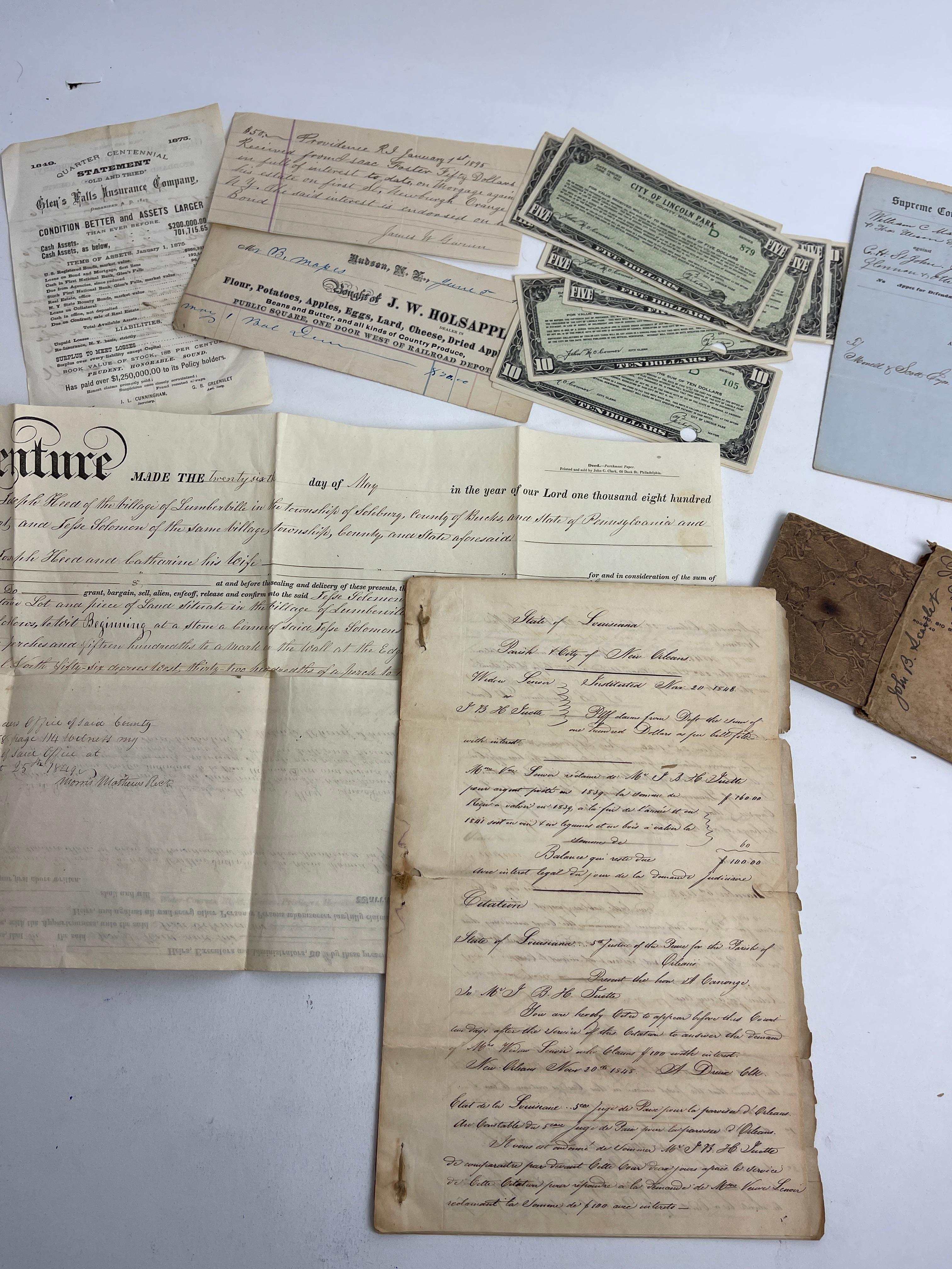 RARE HISTORICAL US  COMPANY OLD  ANTIQUE PAPERS COLLECTION LOT