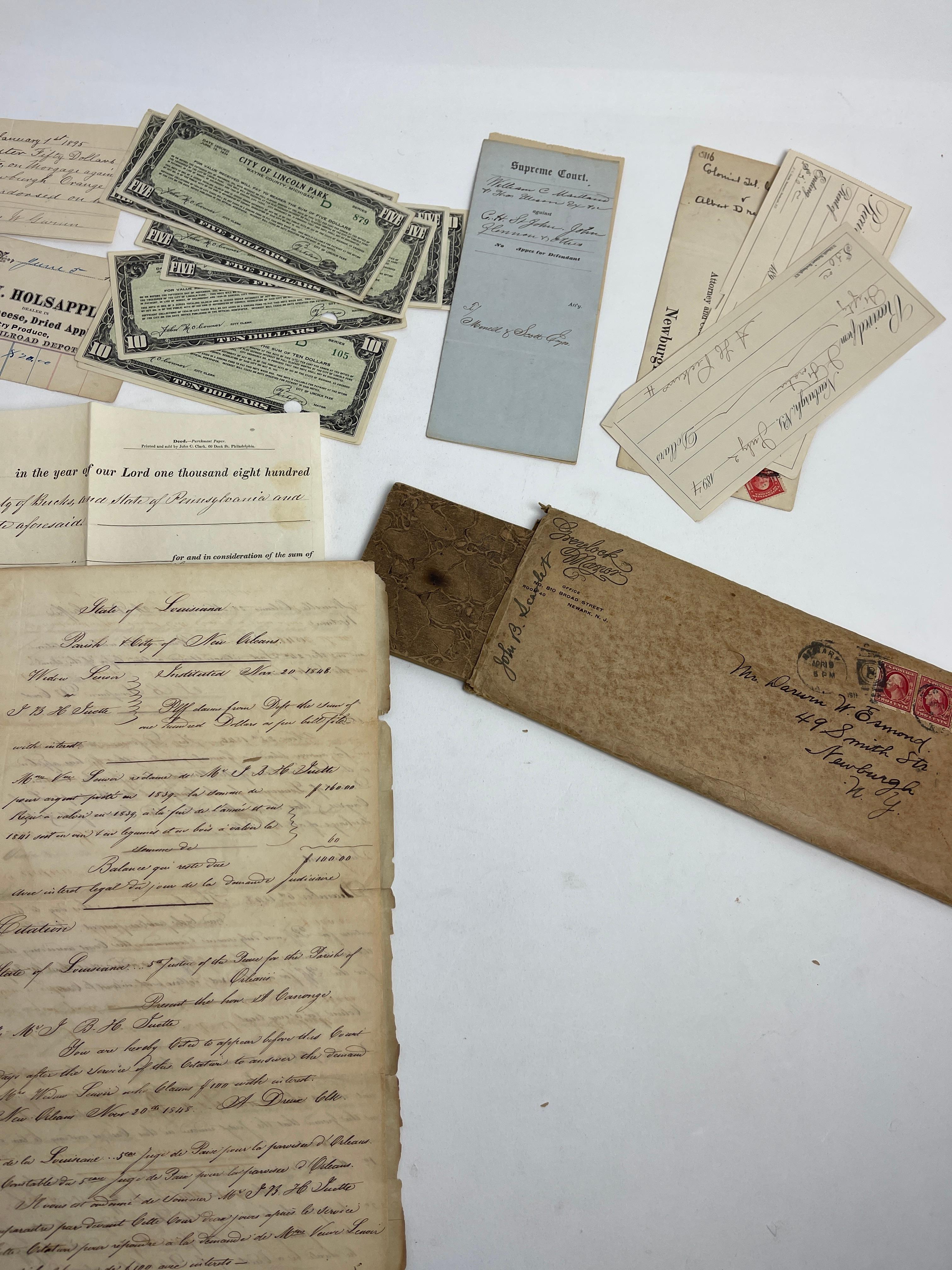 RARE HISTORICAL US  COMPANY OLD  ANTIQUE PAPERS COLLECTION LOT