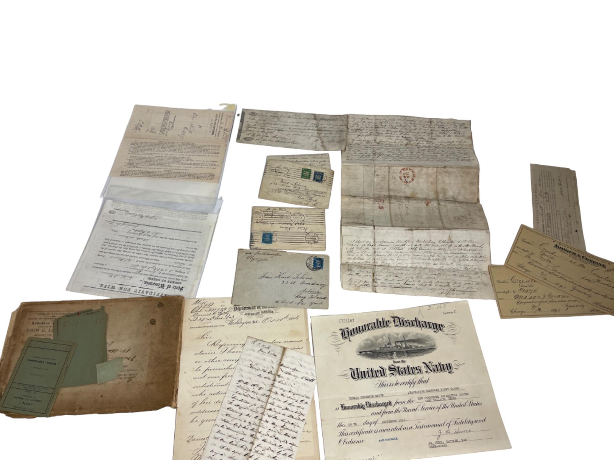 RARE HISTORICAL US  COMPANY OLD  ANTIQUE PAPERS COLLECTION LOT