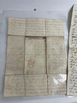 ANTIQUE HISTORICAL US LETTERS  COLLECTION LOT  1800s era