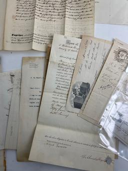 ANTIQUE US HISTORICAL PAPERS CIVIL WAR PERIOD AND LATER COLLECTION LOT