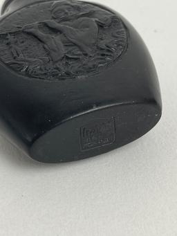 Chinese black stone snuff bottle seal