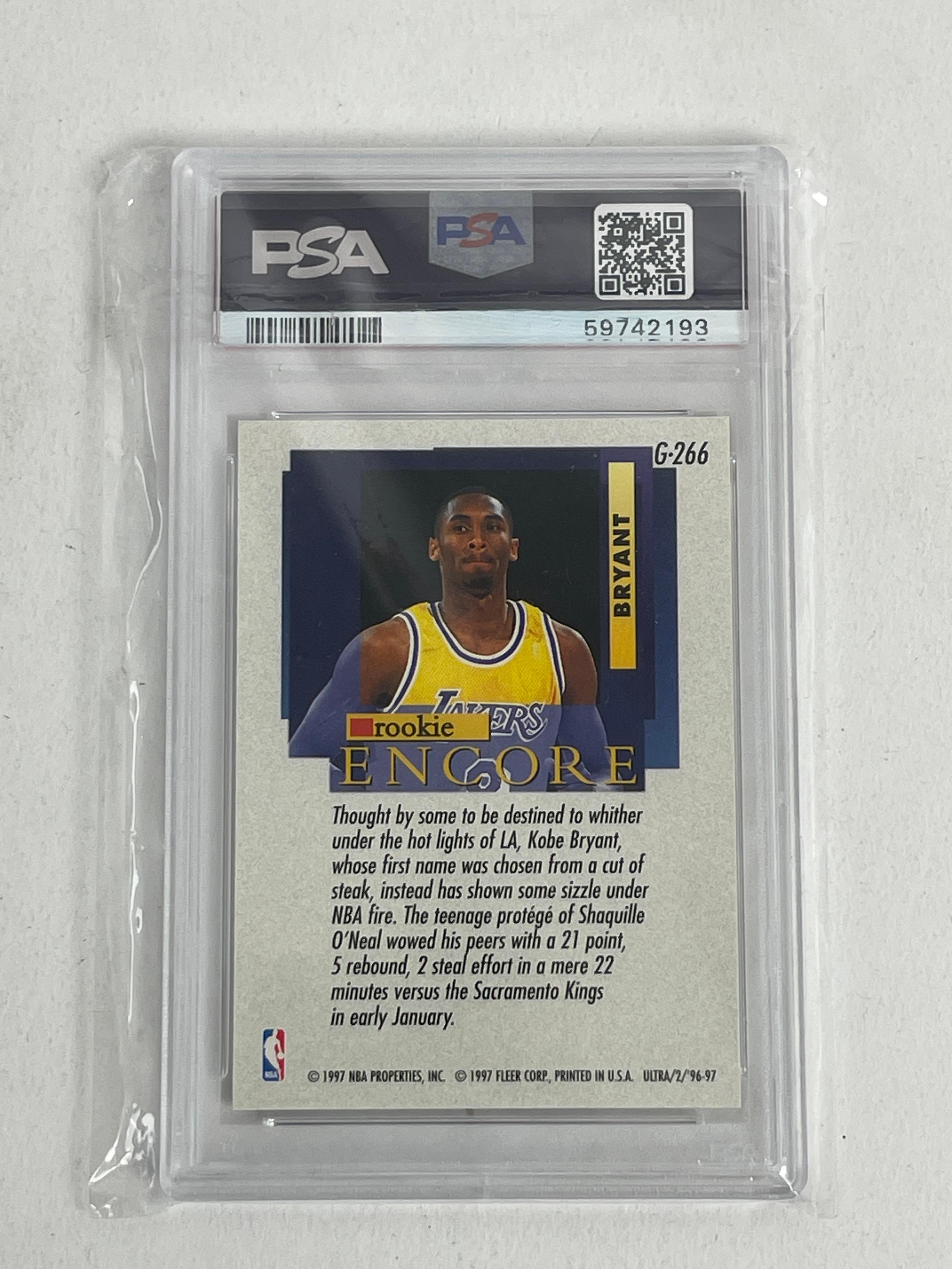 Kobe Bryant Rookie Gold Medallion trading card Basketball card PSA 7