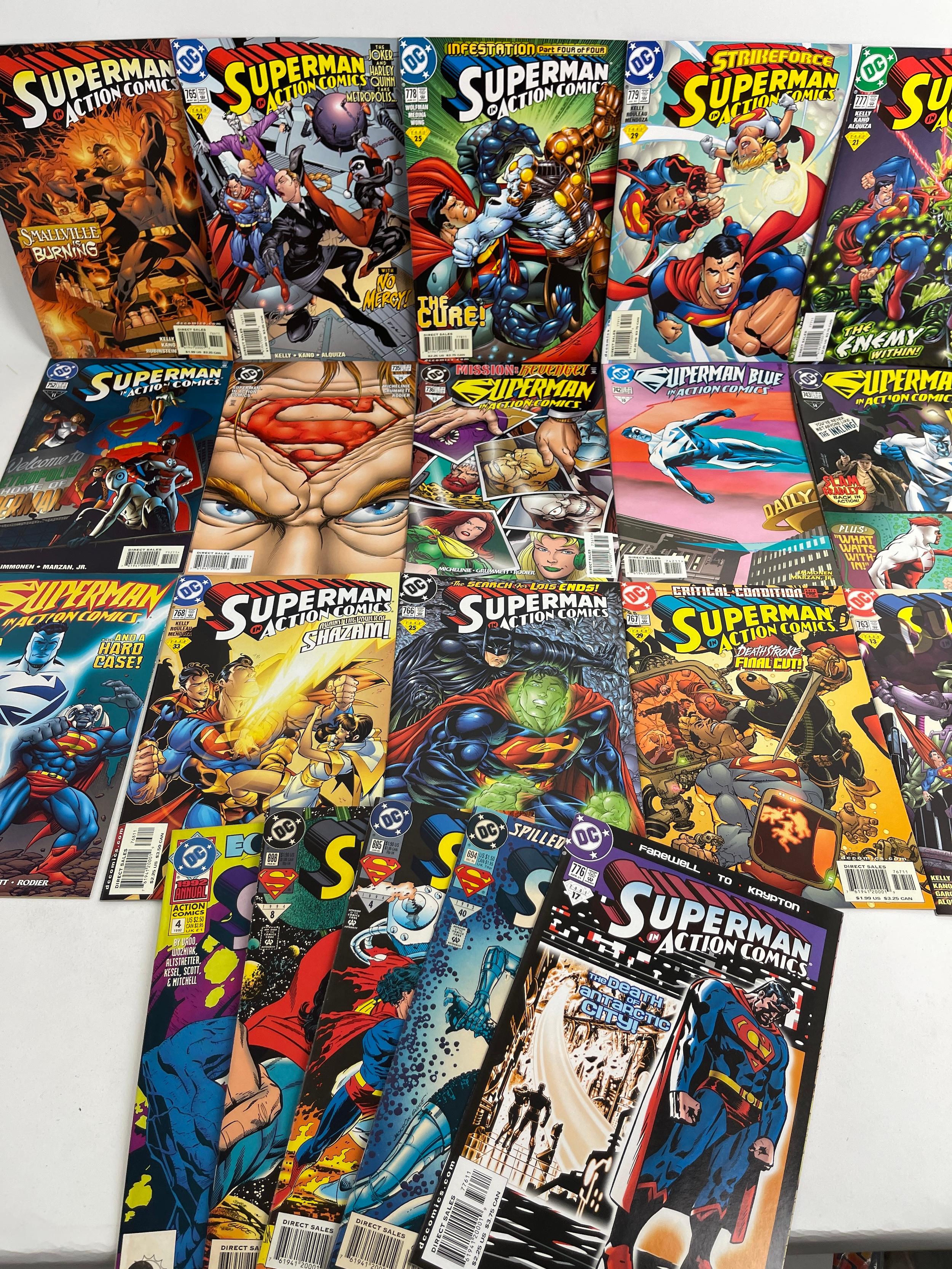 Vintage comic book Superman collection lot 20 DC comics