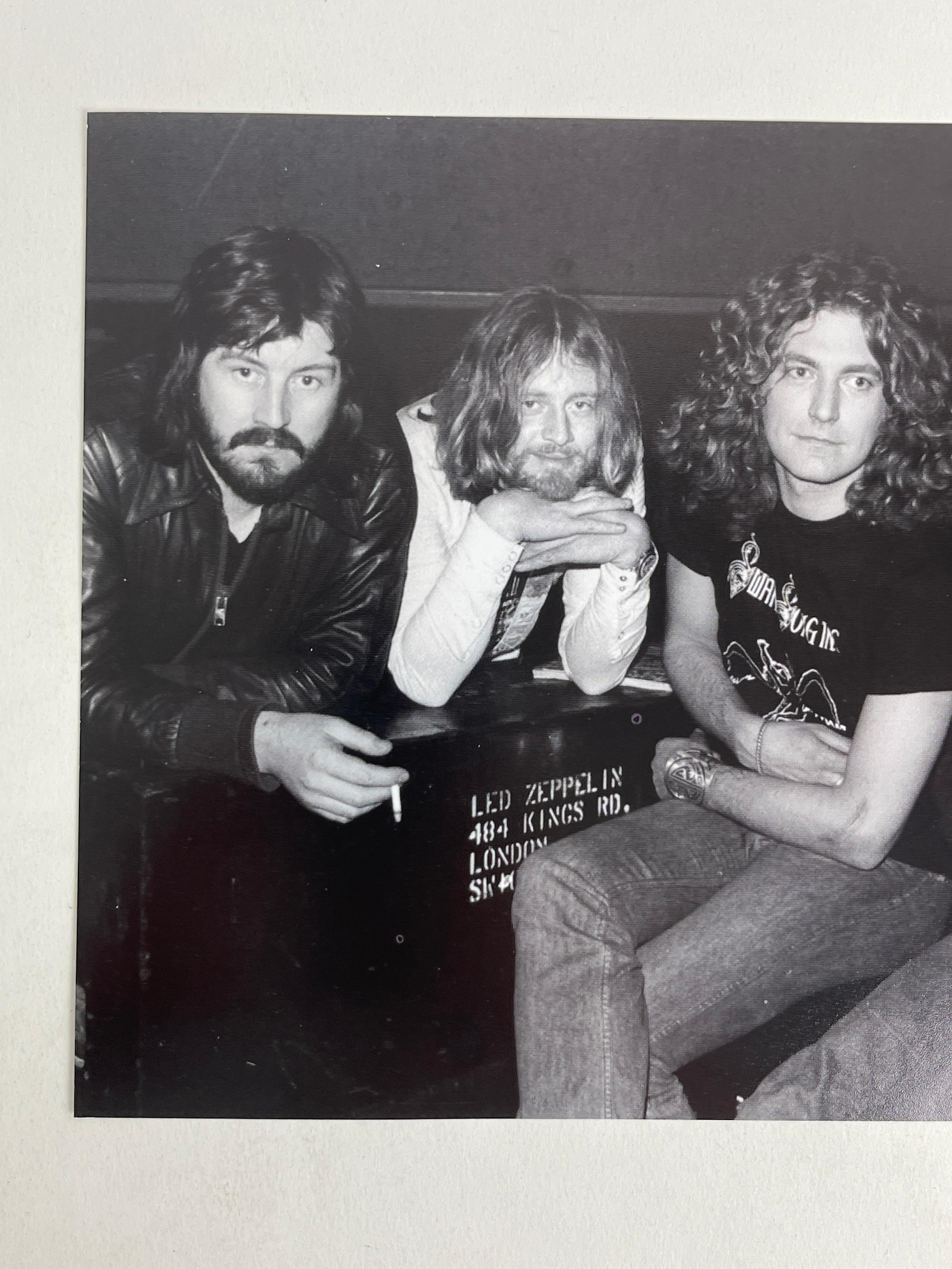 ORIGINAL PHOTOGRAPHY Led Zeppelin Drummer John Bonham,  Robert Plant, Jimmy Page, John Paul Jones