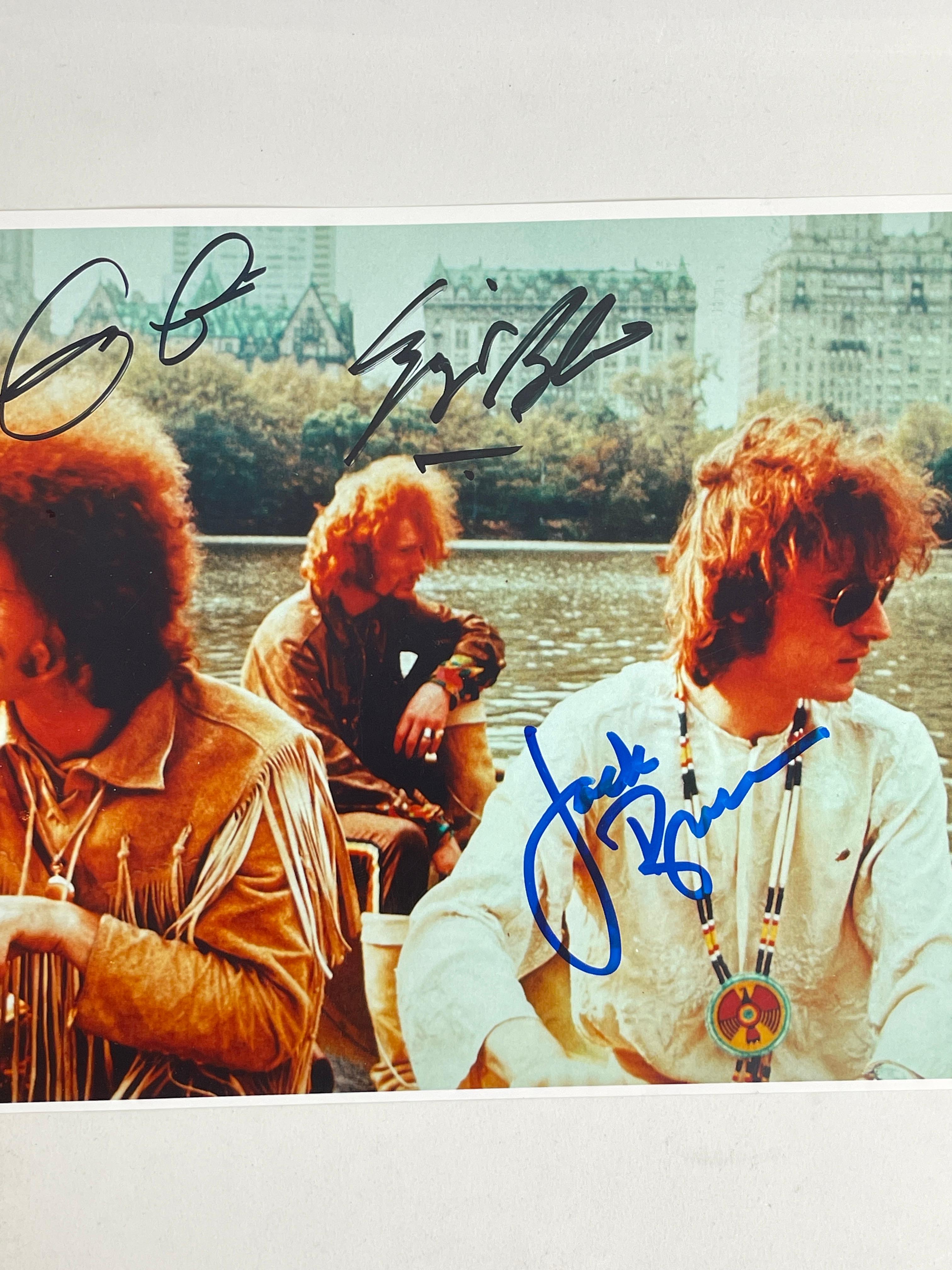 ORIGINAL COLOR PHOTOGRAPHY CREAM ERIC CLAPTON JACK BRUCE AND  Ginger Baker SIGNED