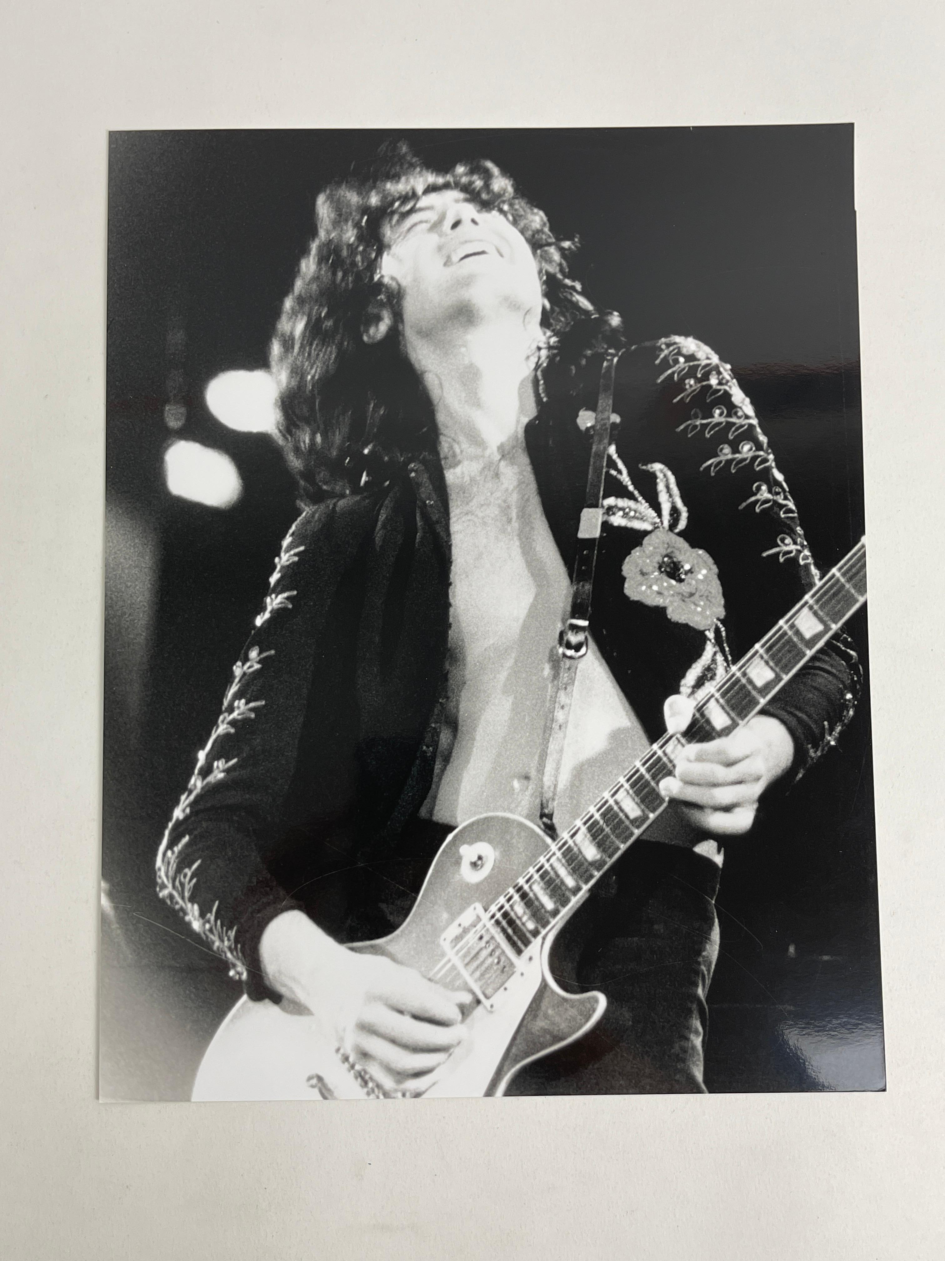 ORIGINAL BLACK AND WHITE PHOTOGRAPHY JIMMY PAGE LED ZEPPELIN